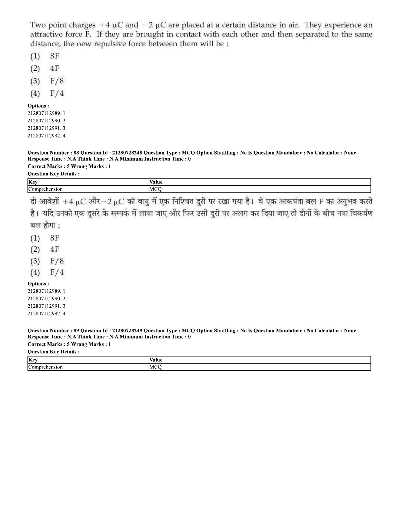 CUET 2023 Domestic Shift 2 Question Paper - 15 June 2023 - Page 85