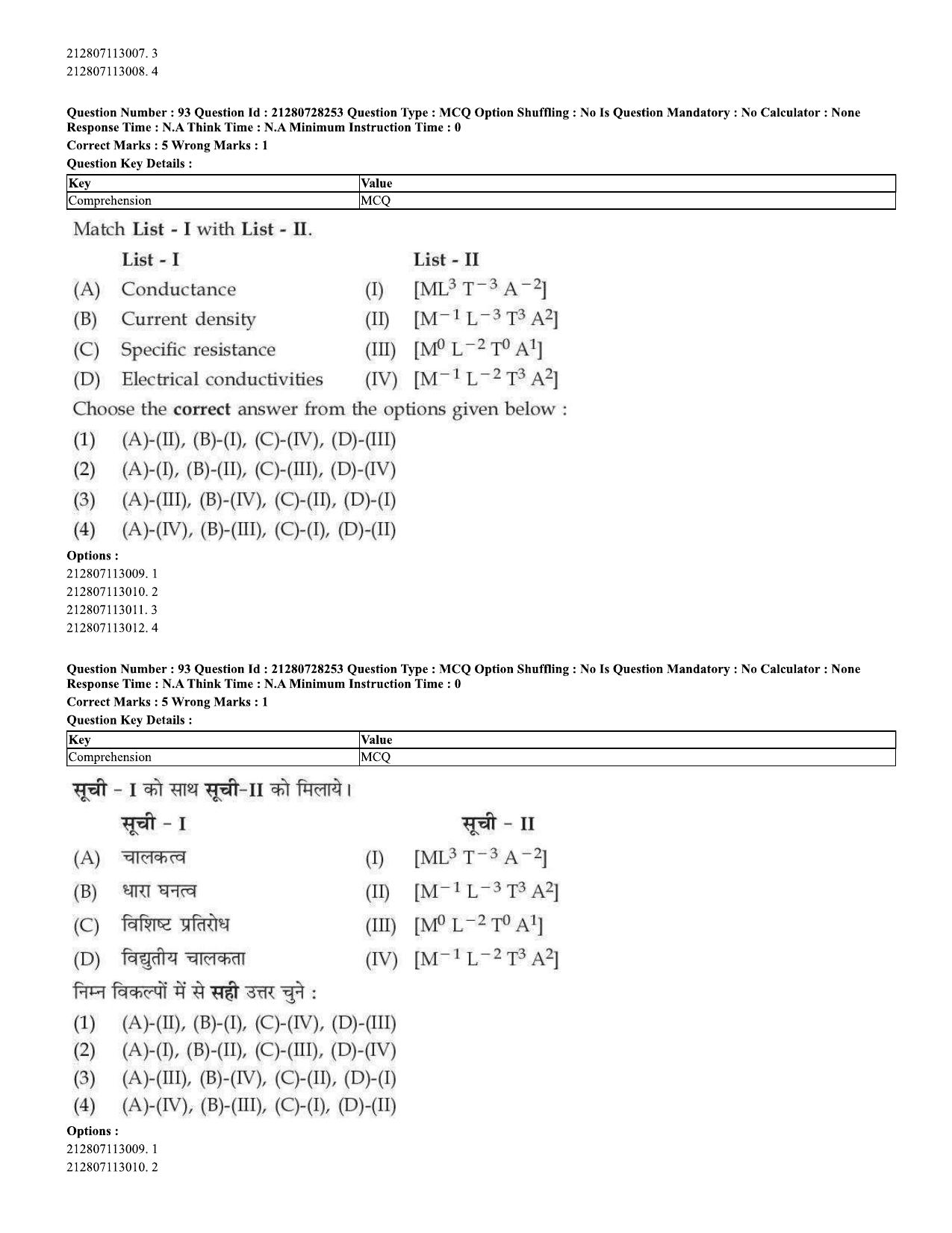 CUET 2023 Domestic Shift 2 Question Paper - 15 June 2023 - Page 89