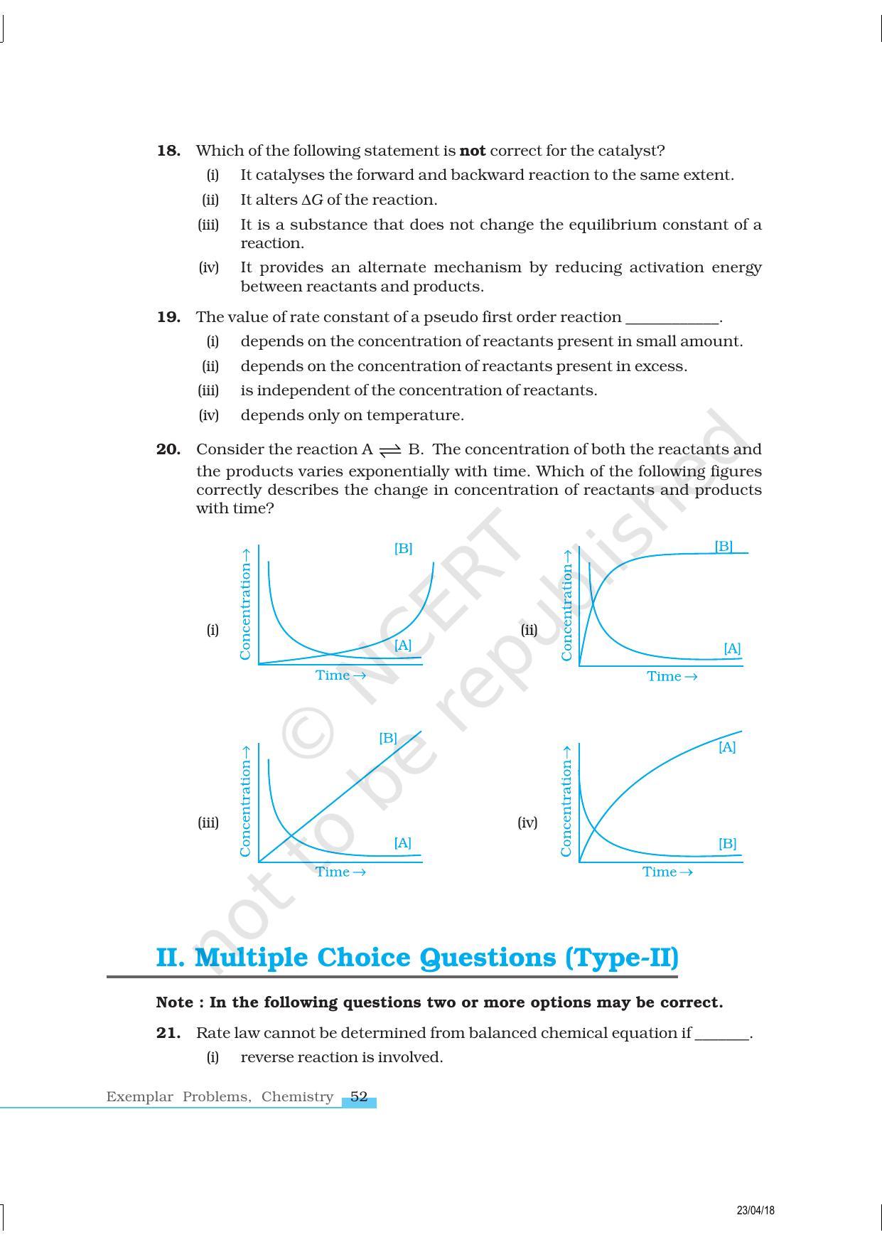 NCERT Exemplar Book for Class 12 Chemistry: Chapter 4 Chemical Kinetics - Page 6