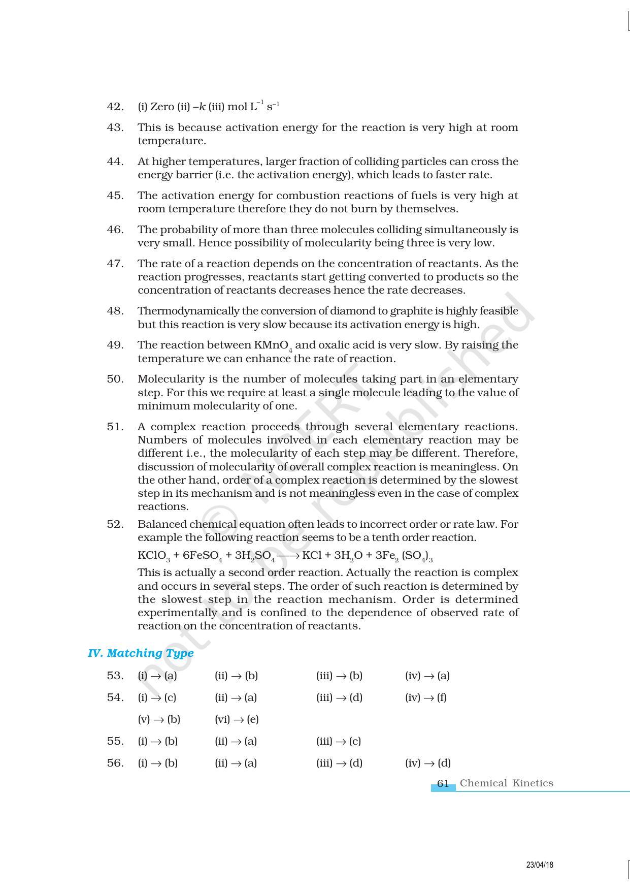 NCERT Exemplar Book for Class 12 Chemistry: Chapter 4 Chemical Kinetics - Page 15