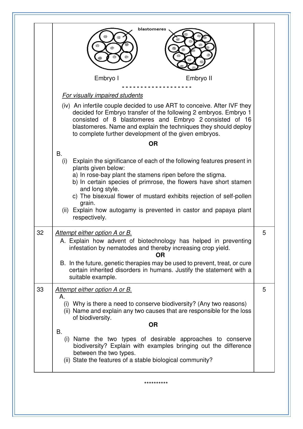CBSE Class 12 Biology Sample Question Paper 2024-25 - Page 11