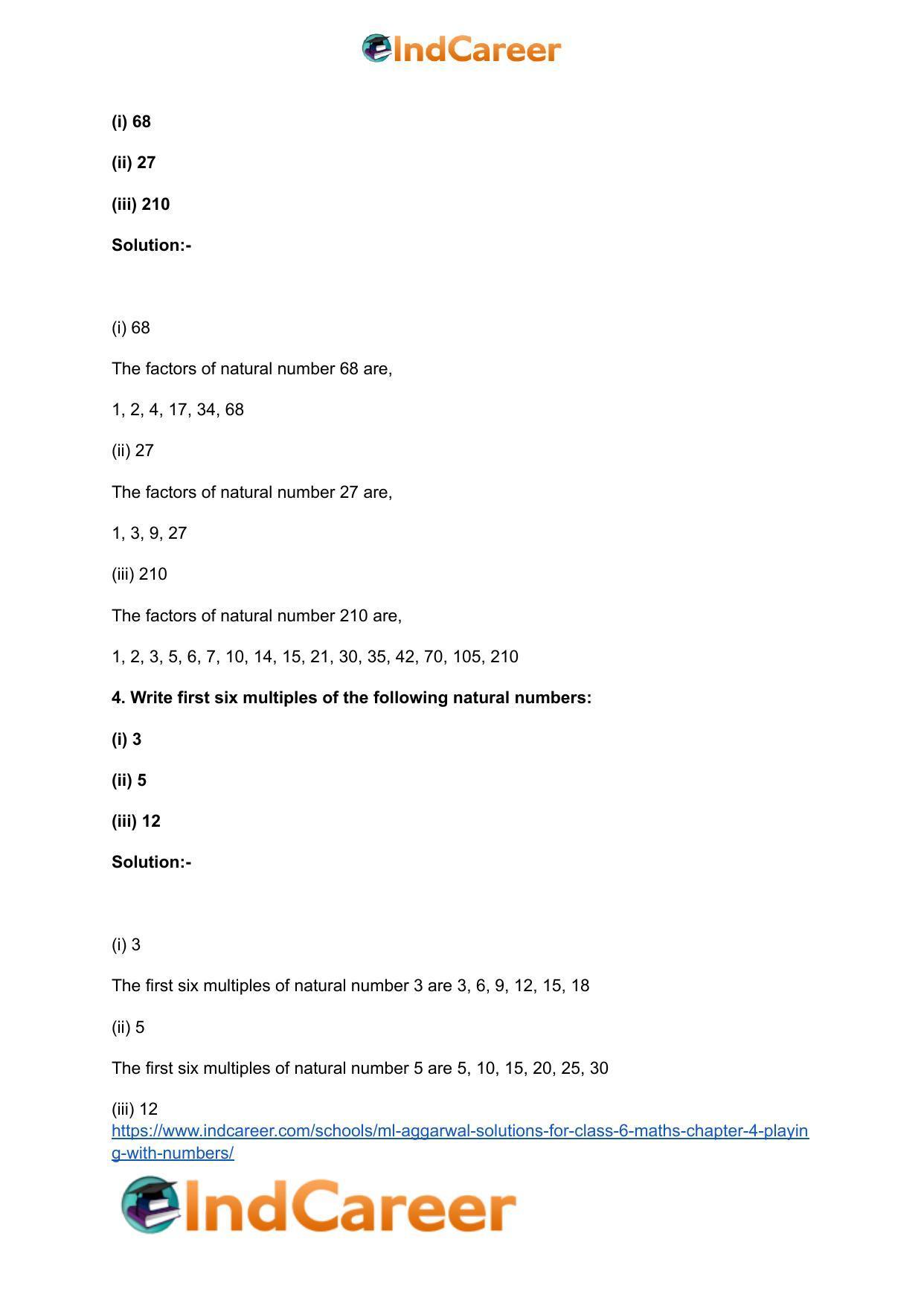 ML Aggarwal Solutions for Class 6 Maths Chapter 4- Playing with Numbers - Page 6