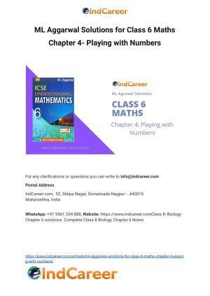 ML Aggarwal Solutions for Class 6 Maths Chapter 4- Playing with Numbers
