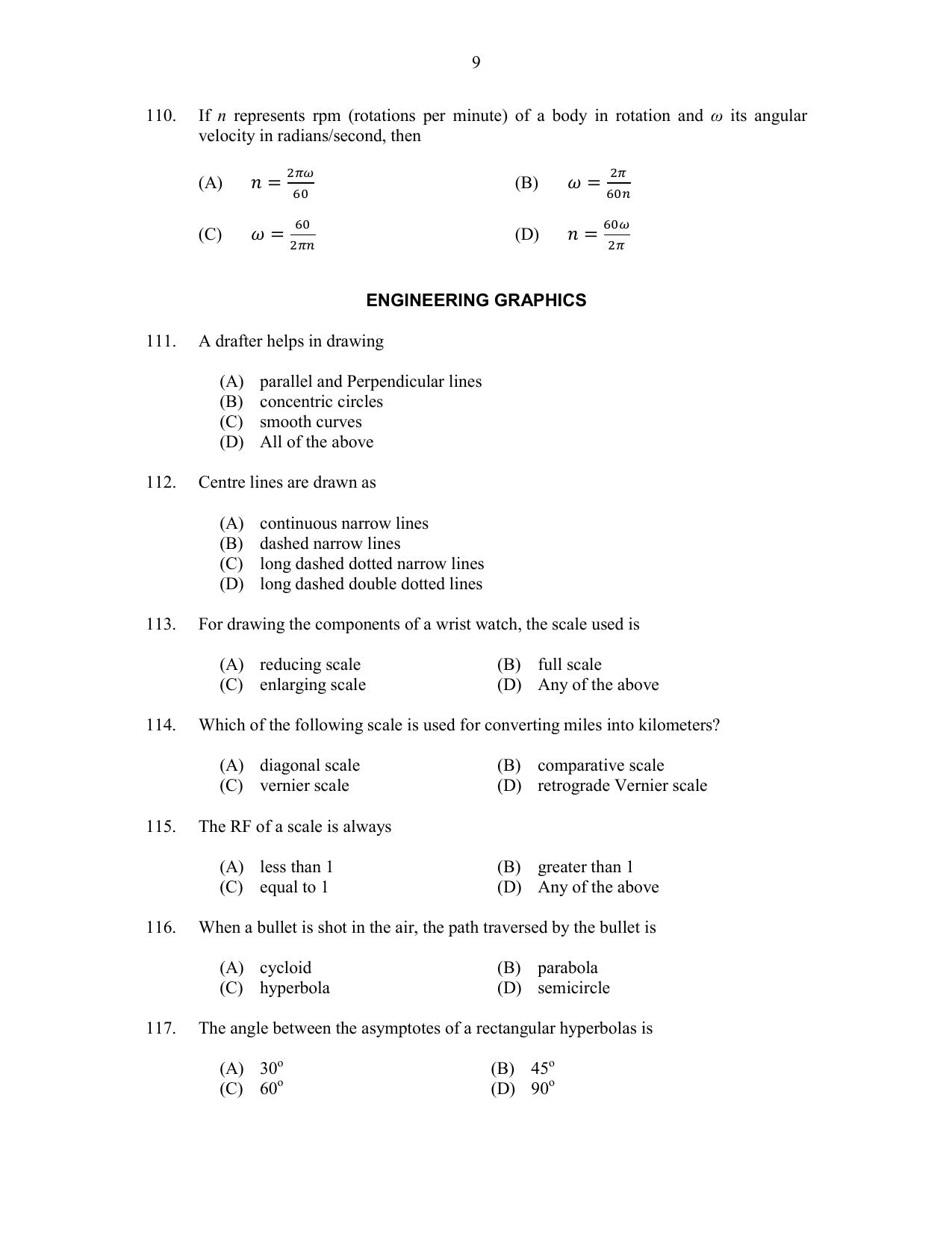CUSAT CAT 2017 B.Tech Lateral Entry Question Paper - Page 18