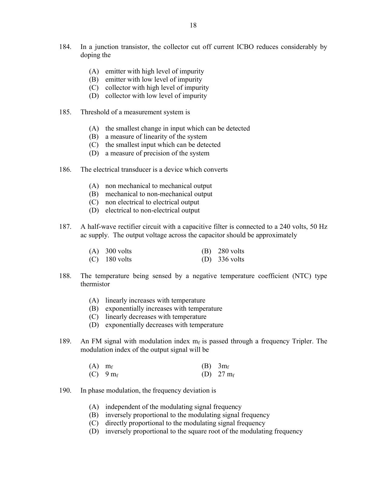 CUSAT CAT 2017 B.Tech Lateral Entry Question Paper - Page 27