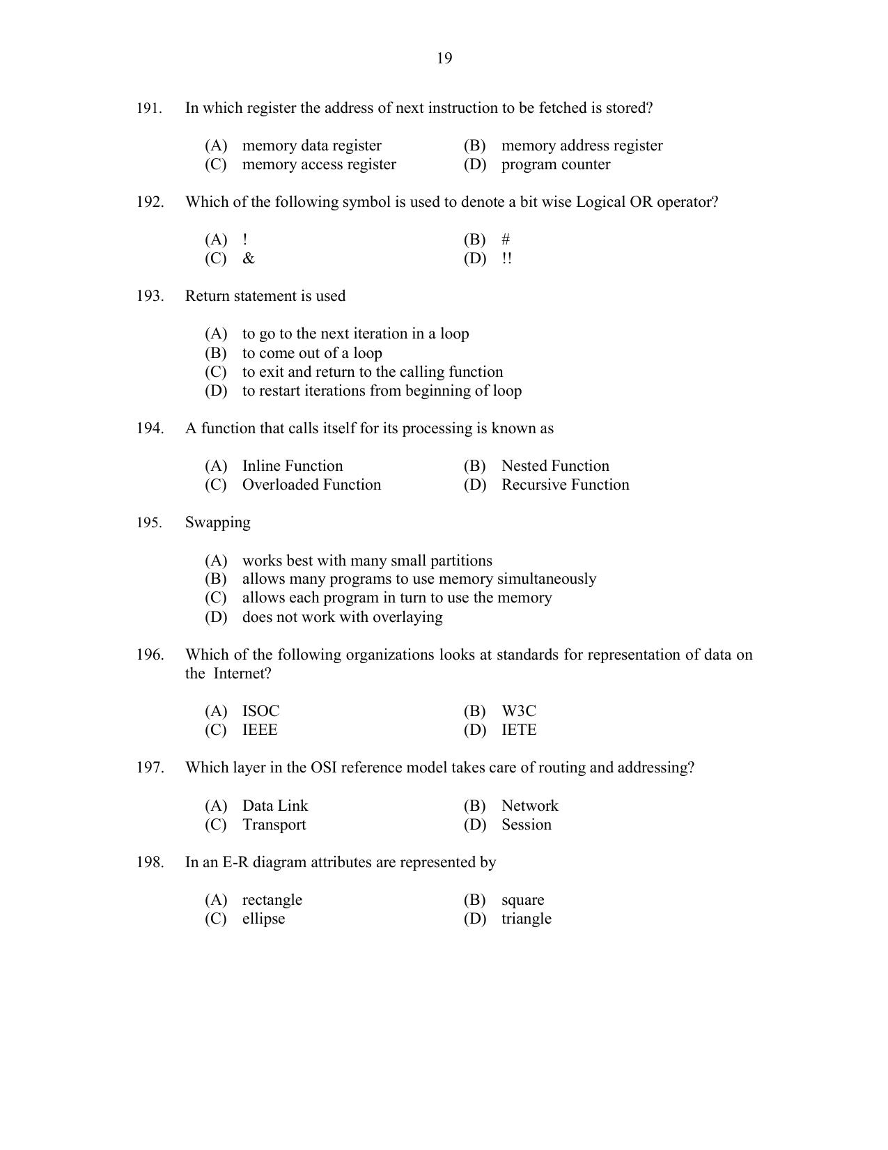 CUSAT CAT 2017 B.Tech Lateral Entry Question Paper - Page 28