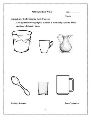 Worksheets for Class 2 Maths Assignment 54 Jugs and Mugs