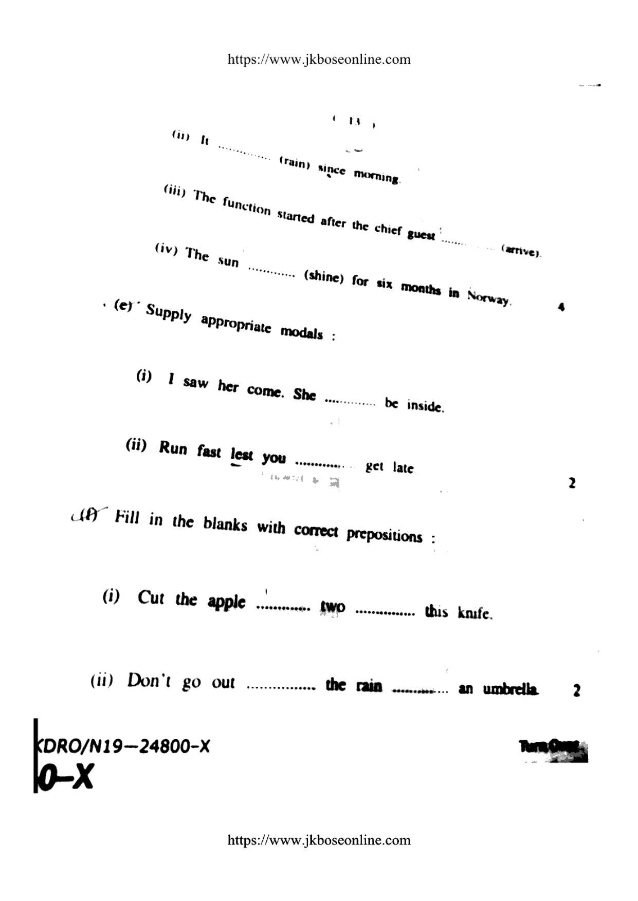 JKBOSE Class 12 English 24800-X Question Papers 2019 - Page 13
