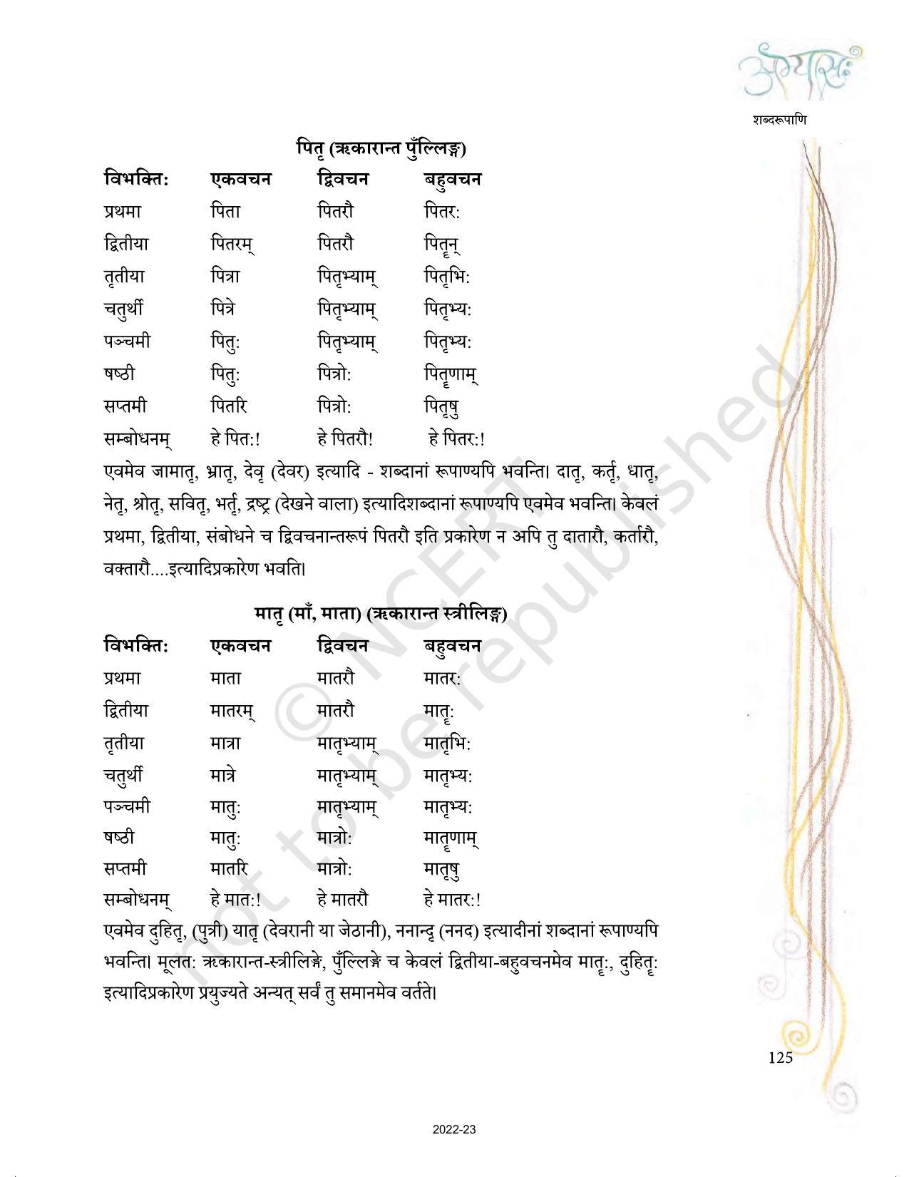 NCERT Book for Class 9 Sanskrit Abhyasvan Bhav Chapter 10 शब्दरूपाणि - Page 13