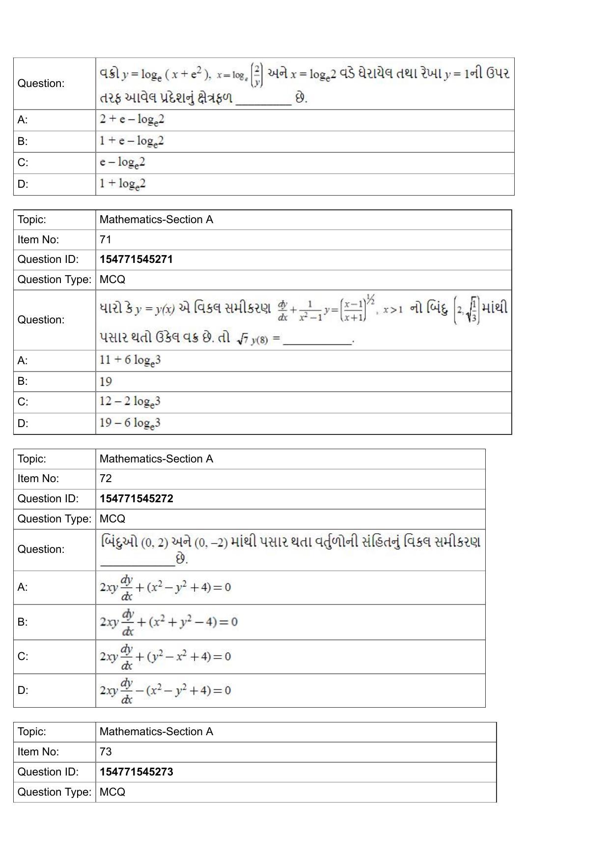 JEE Mains 2022: BTech Gujarati (Shift 2) 28-07-2022 Question Paper - Page 28