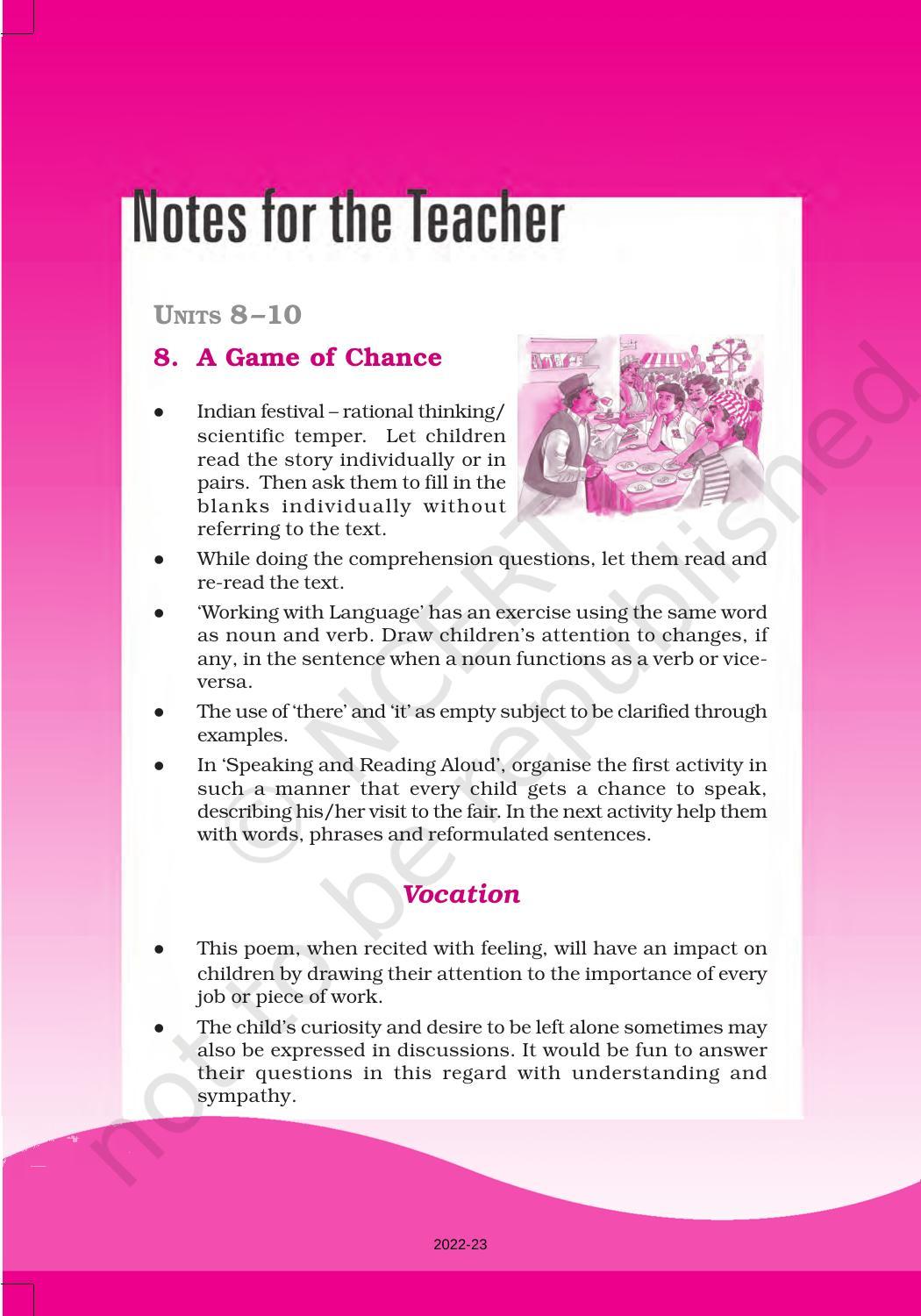 NCERT Book for Class 6 English(Honeysuckle) : Chapter 8-A Game of Chance - Page 1