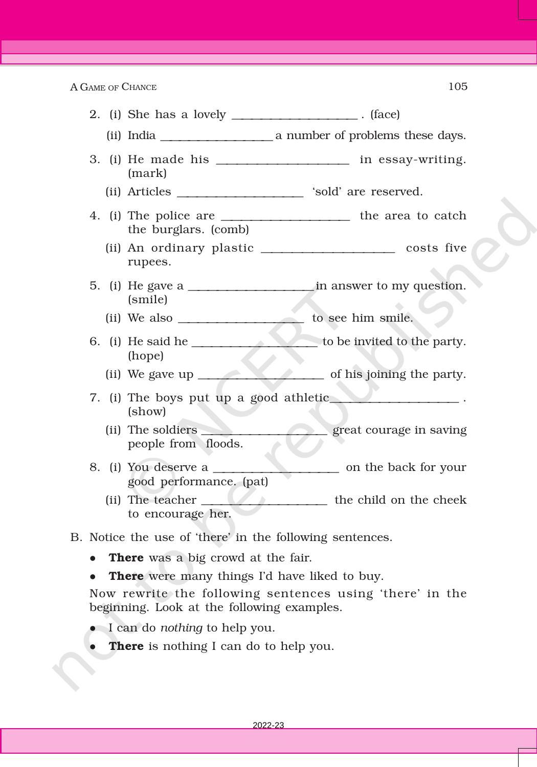 NCERT Book for Class 6 English(Honeysuckle) : Chapter 8-A Game of Chance - Page 10