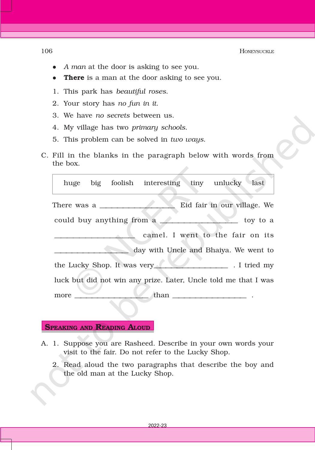 NCERT Book for Class 6 English(Honeysuckle) : Chapter 8-A Game of Chance - Page 11
