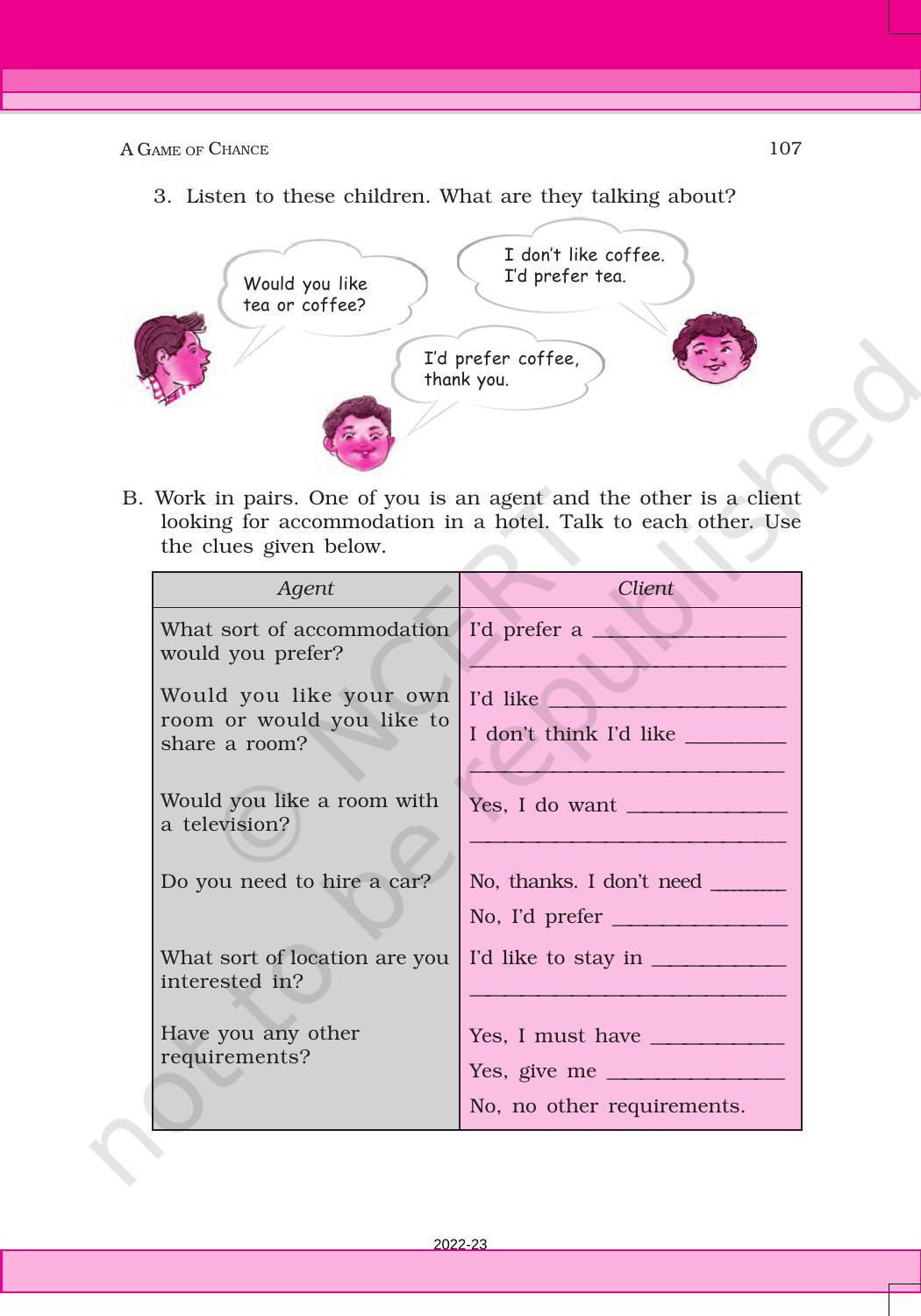 NCERT Book for Class 6 English(Honeysuckle) : Chapter 8-A Game of Chance - Page 12