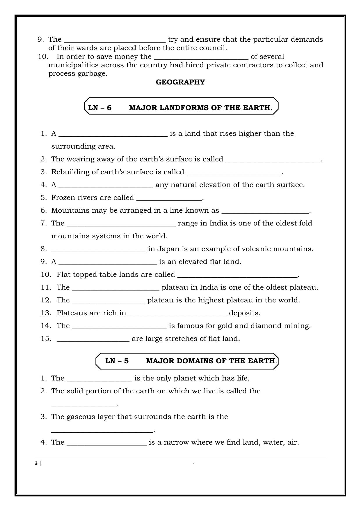 CBSE Worksheets for Class 6 Social Science Civics Assignment - Page 3