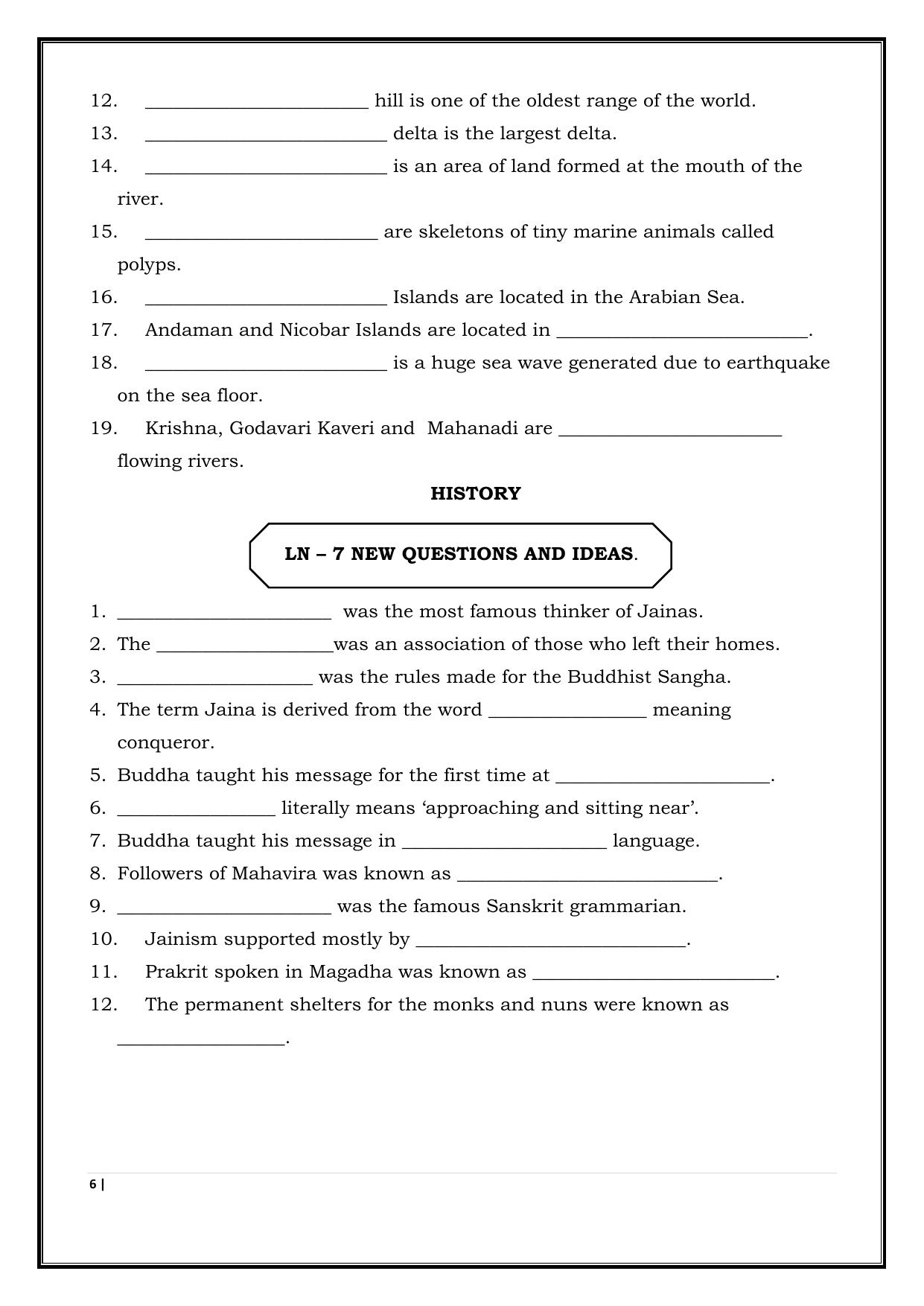 CBSE Worksheets for Class 6 Social Science Civics Assignment - Page 6