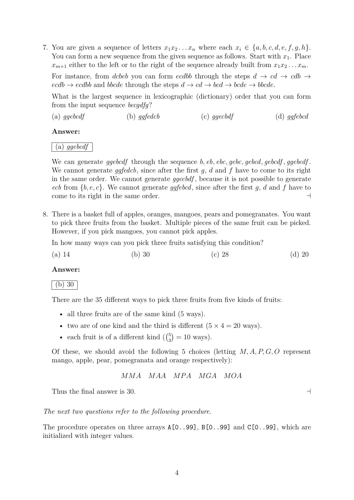 CMI Entrance Exam 2021 Solutions MSc/PhD Computer Science - Page 4