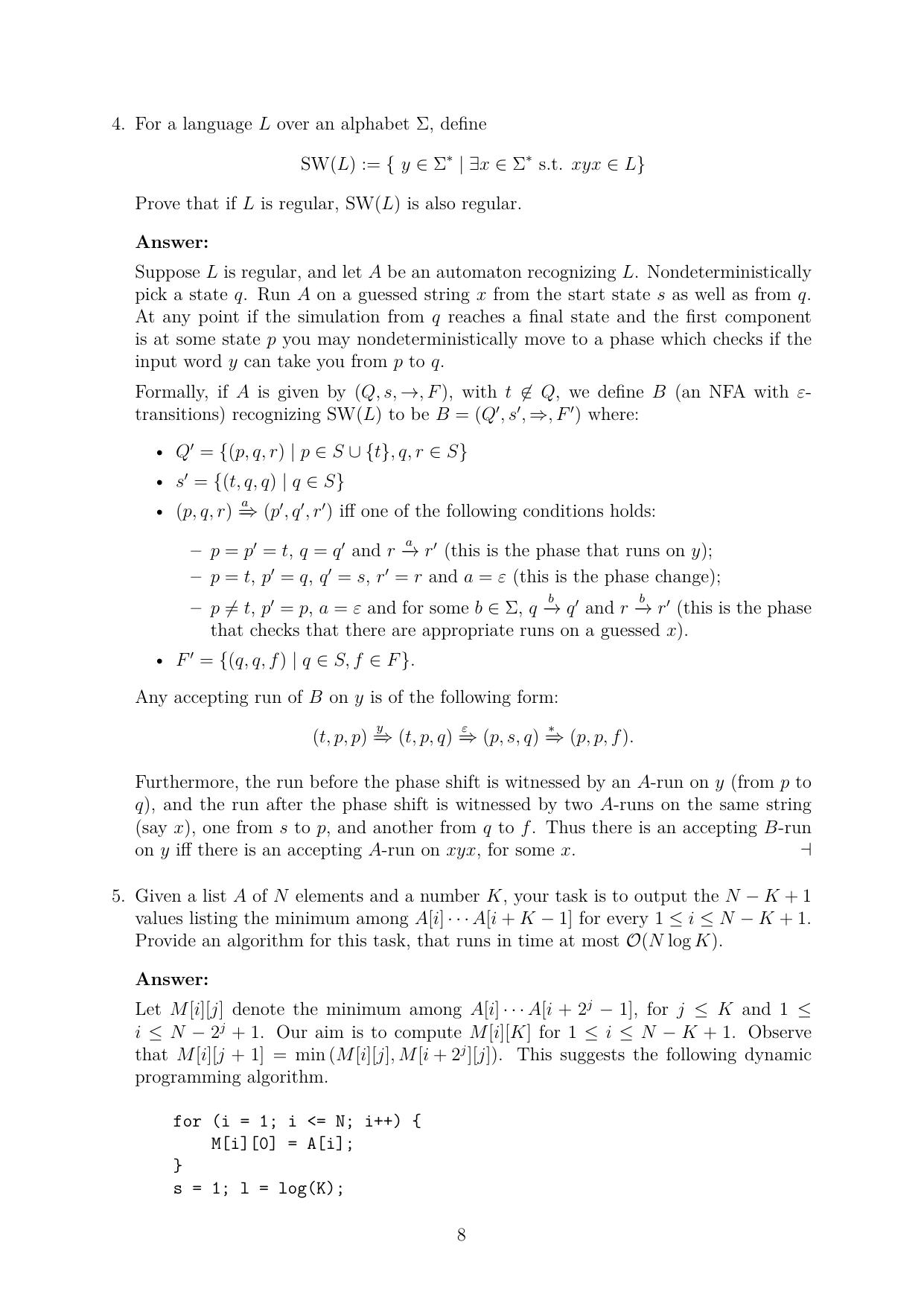 CMI Entrance Exam 2021 Solutions MSc/PhD Computer Science - Page 8