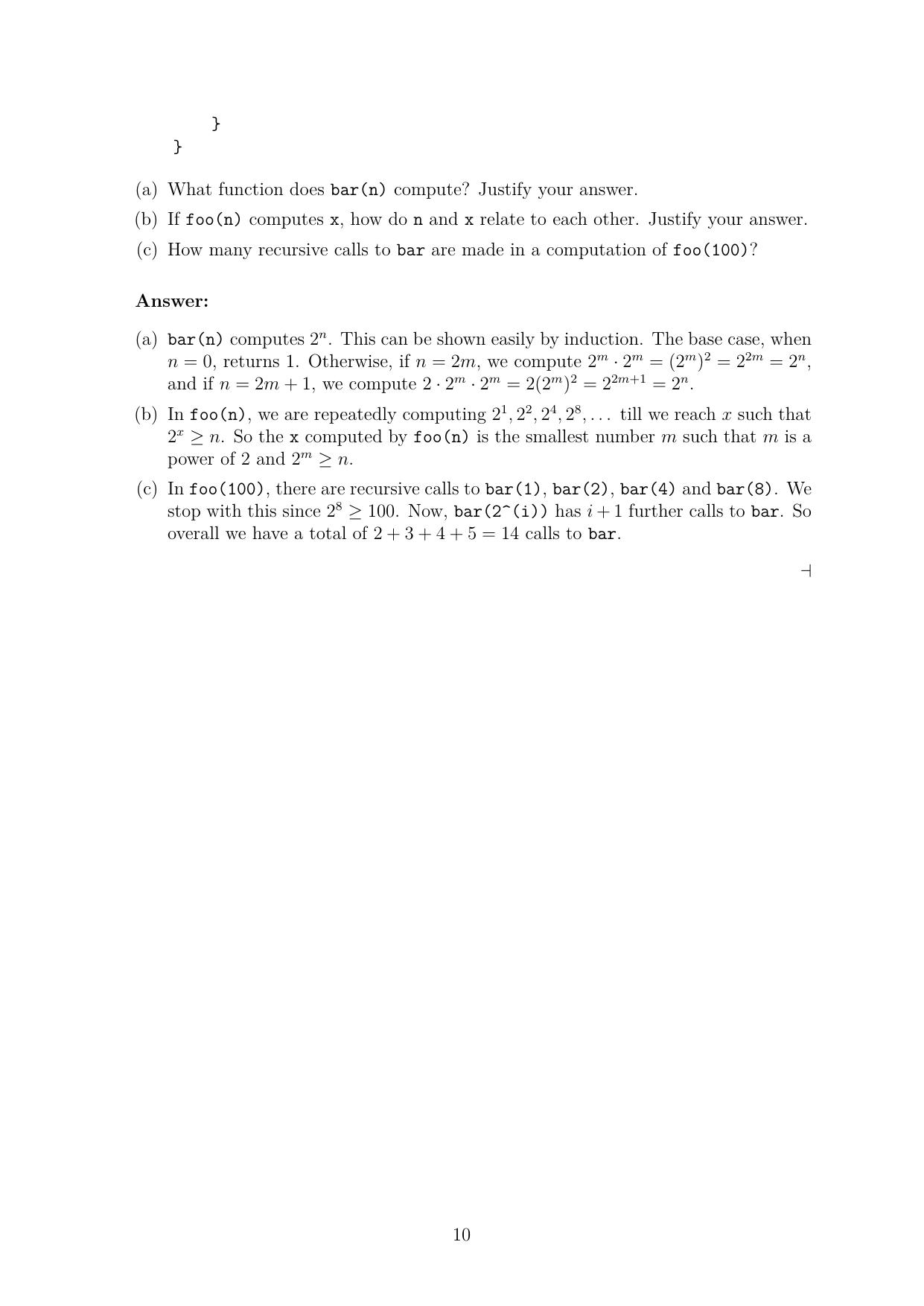 CMI Entrance Exam 2021 Solutions MSc/PhD Computer Science - Page 10