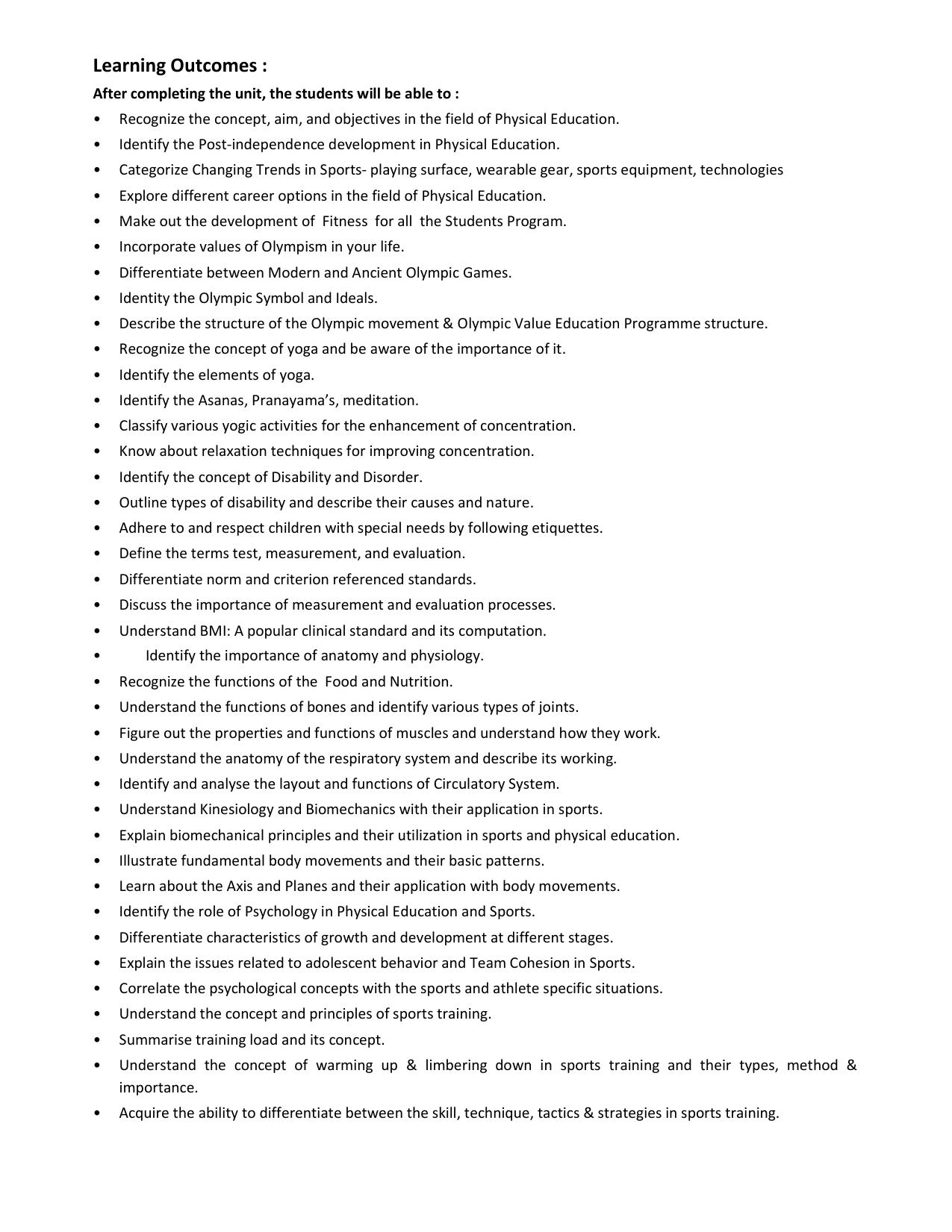 WBCHSE Class 11 & 12 Syllabus for Health and Physical Education (HPED) (SET III) - Page 4