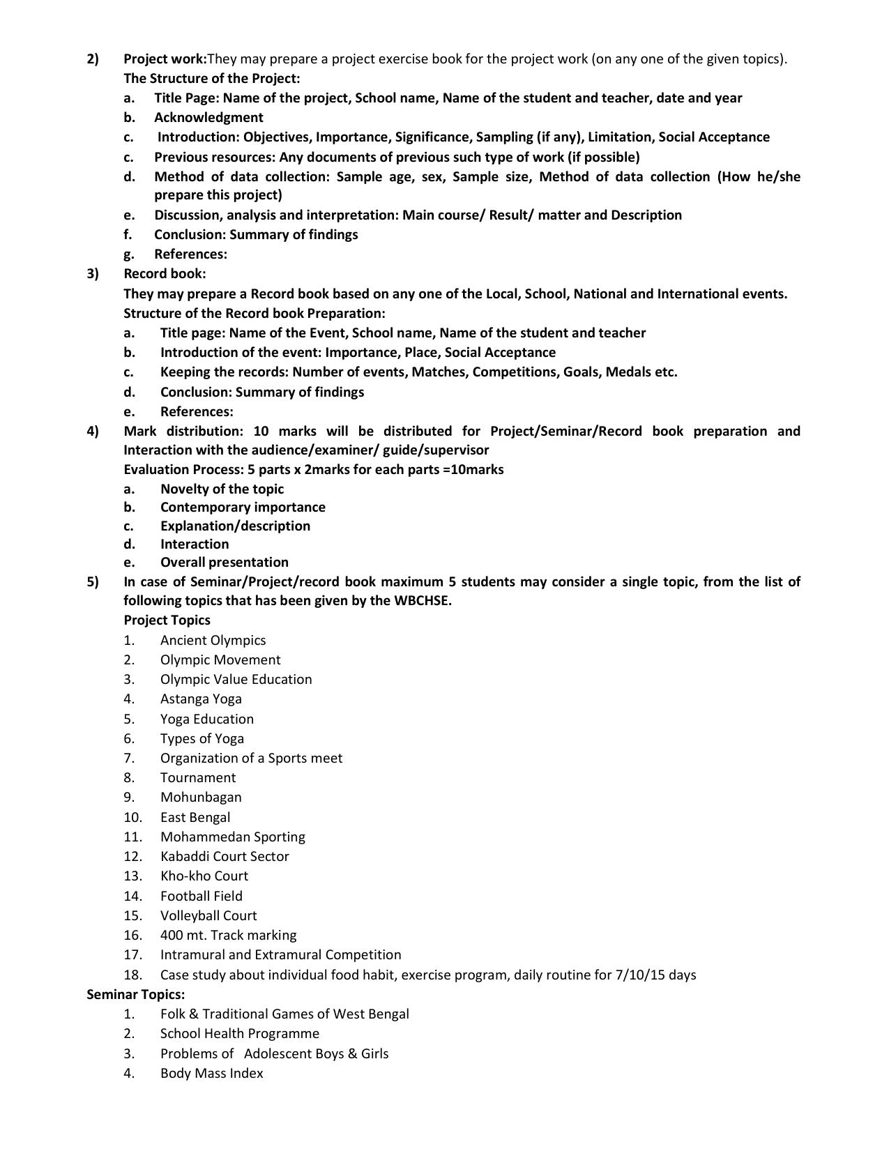 WBCHSE Class 11 & 12 Syllabus for Health and Physical Education (HPED) (SET III) - Page 29