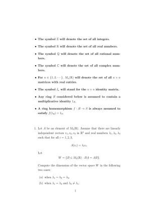 ISI Admission Test JRF in Mathematics (MTB) 2024 Sample Paper