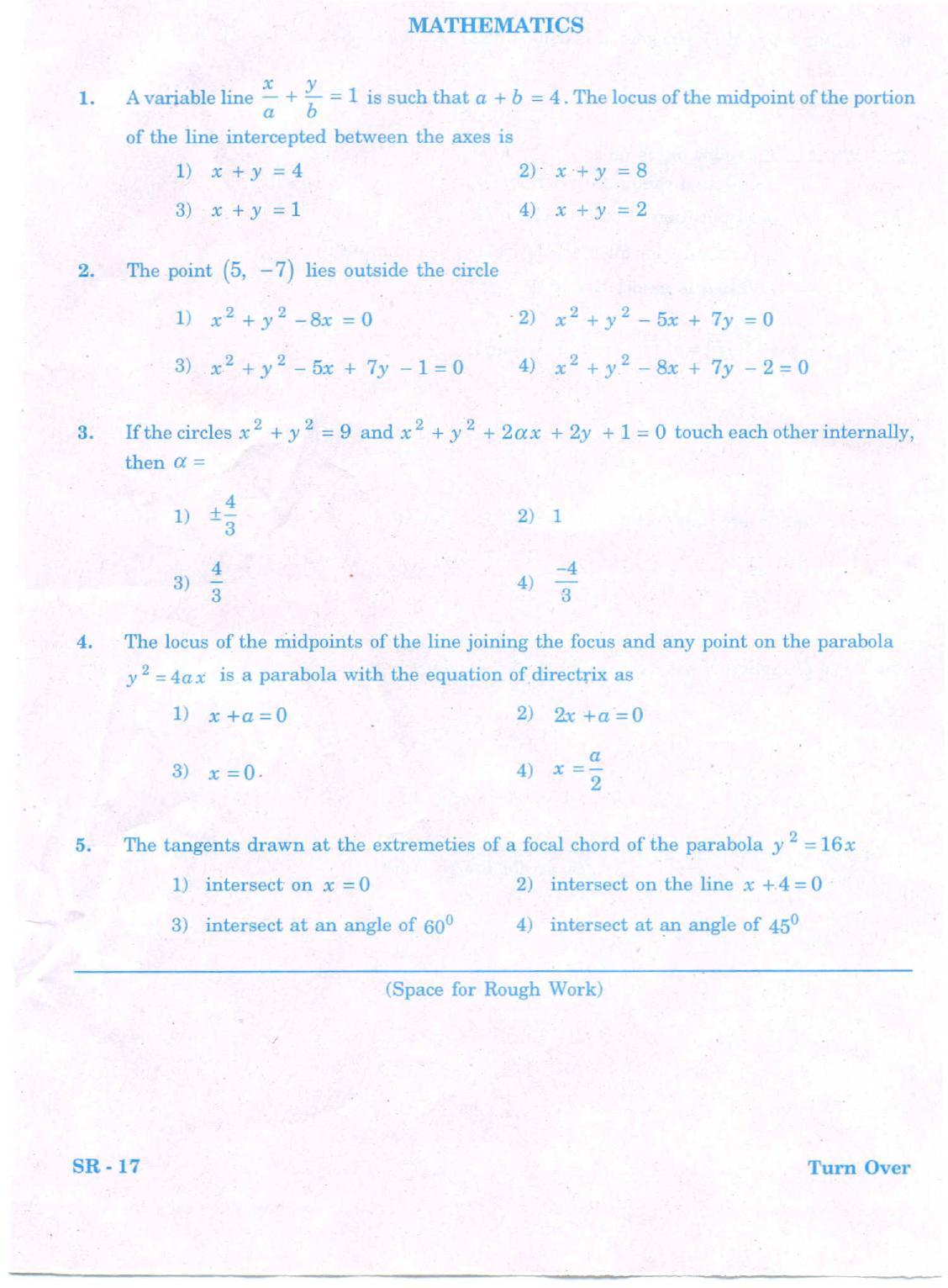 KCET Mathematics 2008 Question Papers - Page 2