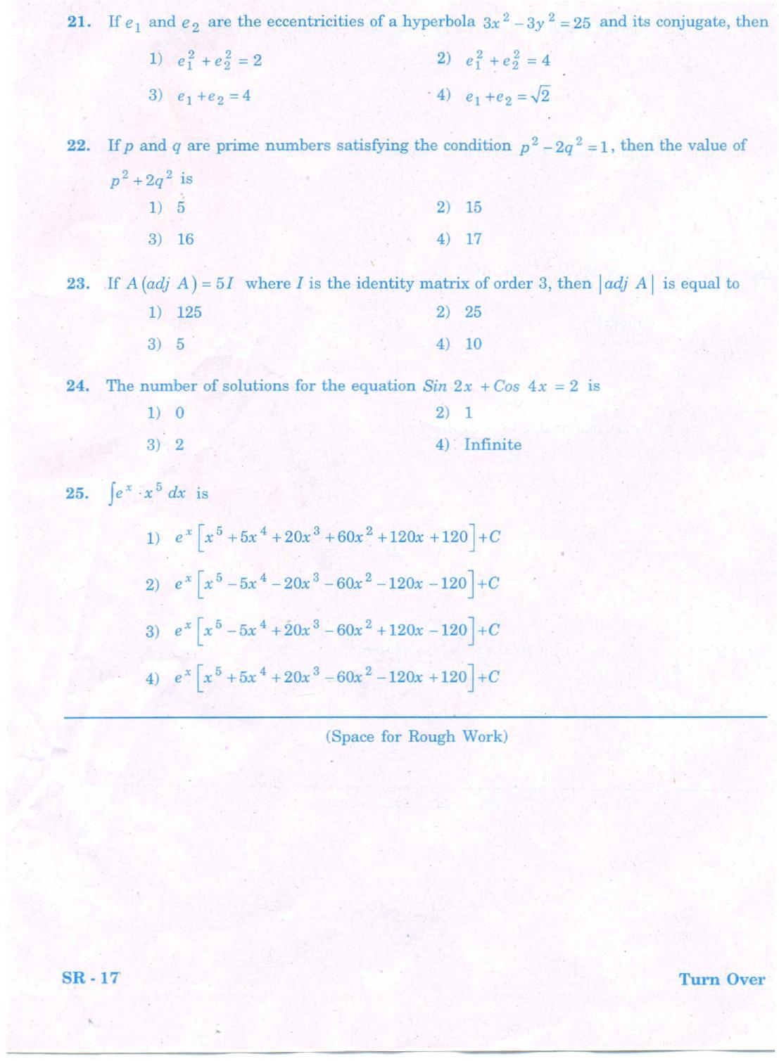 KCET Mathematics 2008 Question Papers - Page 6