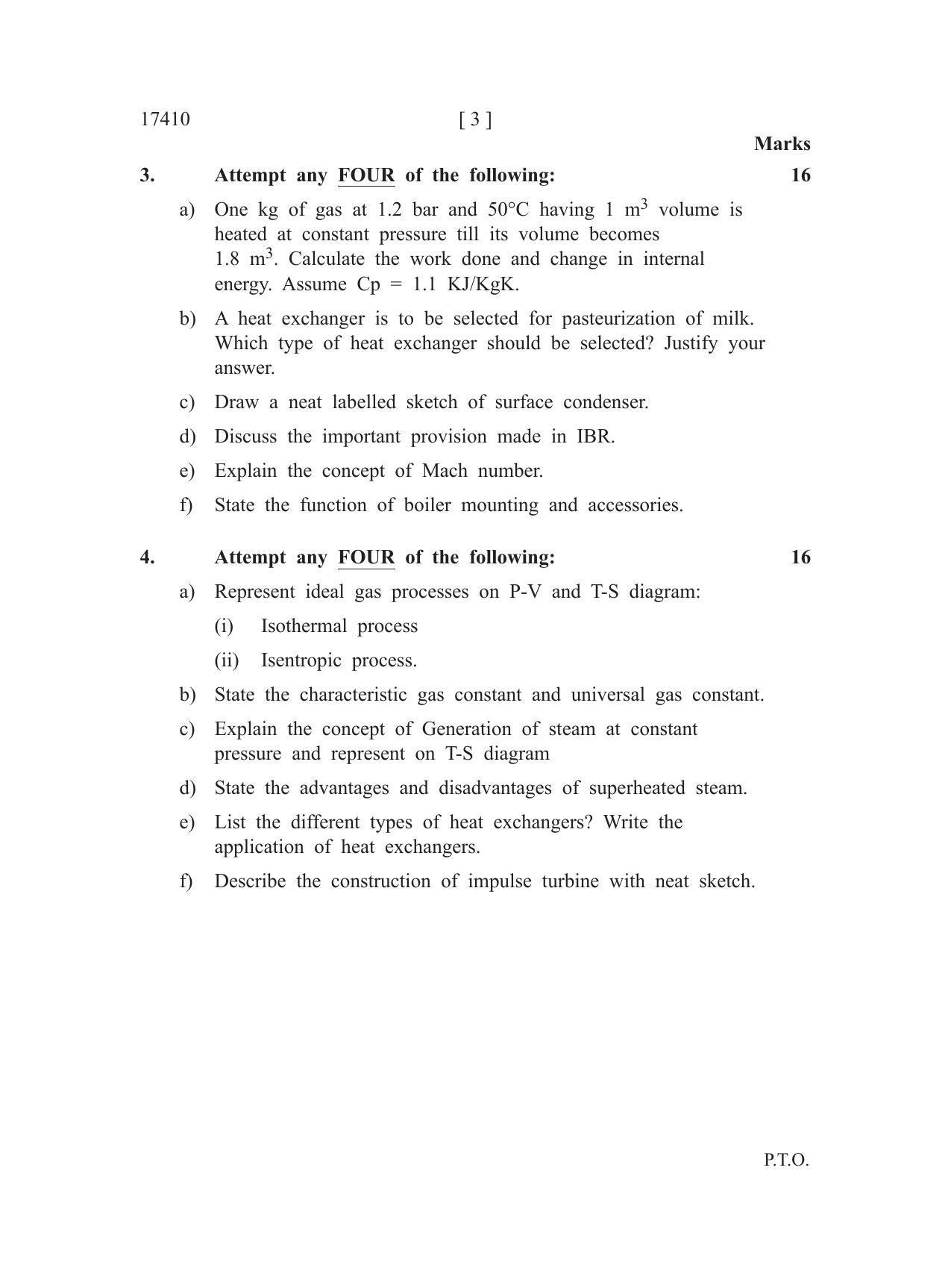 MSBTE Summer Question Paper 2019 - THERMAL ENGINEERING - Page 3