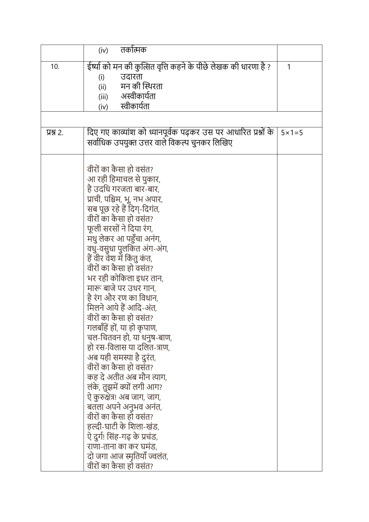 CBSE Class 12 Hindi SET 2 Practice Questions 2023-24 - Page 4