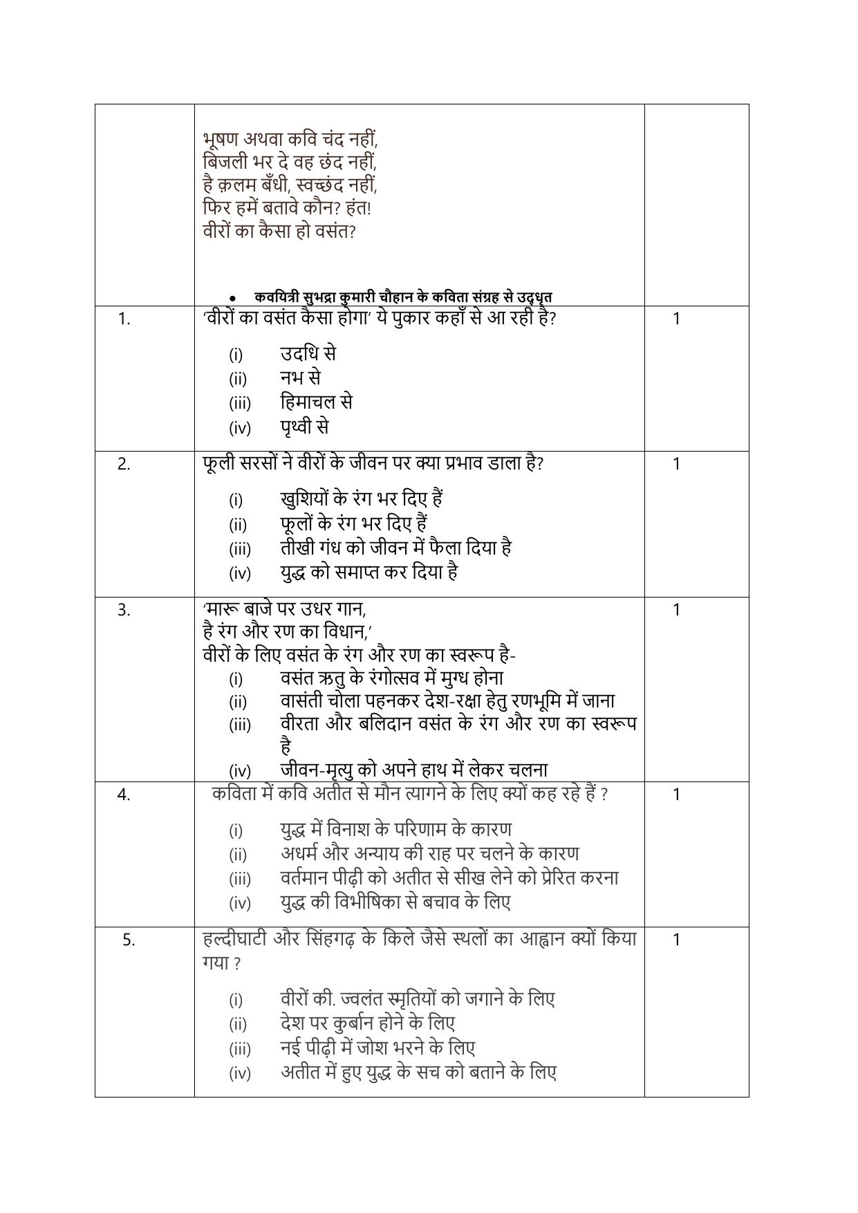 CBSE Class 12 Hindi SET 2 Practice Questions 2023-24  - Page 5