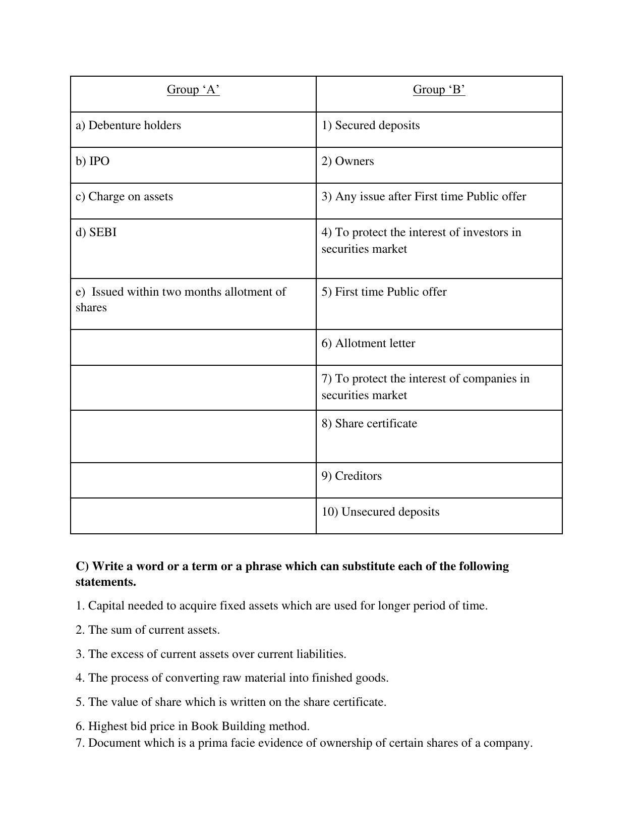 Maharashtra Board Class 12 Secretarial Practice Sample Papers - Page 6
