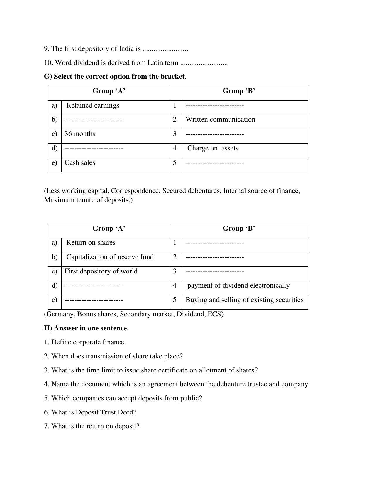 Maharashtra Board Class 12 Secretarial Practice Sample Papers - Page 9