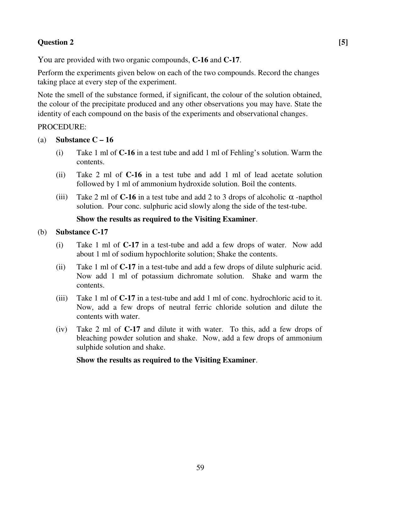 ISC Class 12 2014 Chemistry Paper 2 (Practicals) Question Paper Solutions - Page 7