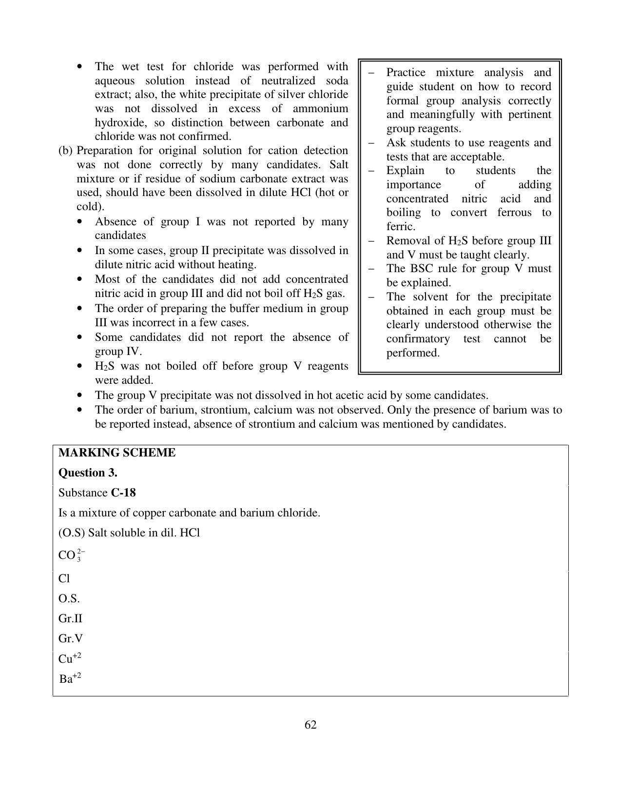 ISC Class 12 2014 Chemistry Paper 2 (Practicals) Question Paper Solutions - Page 10