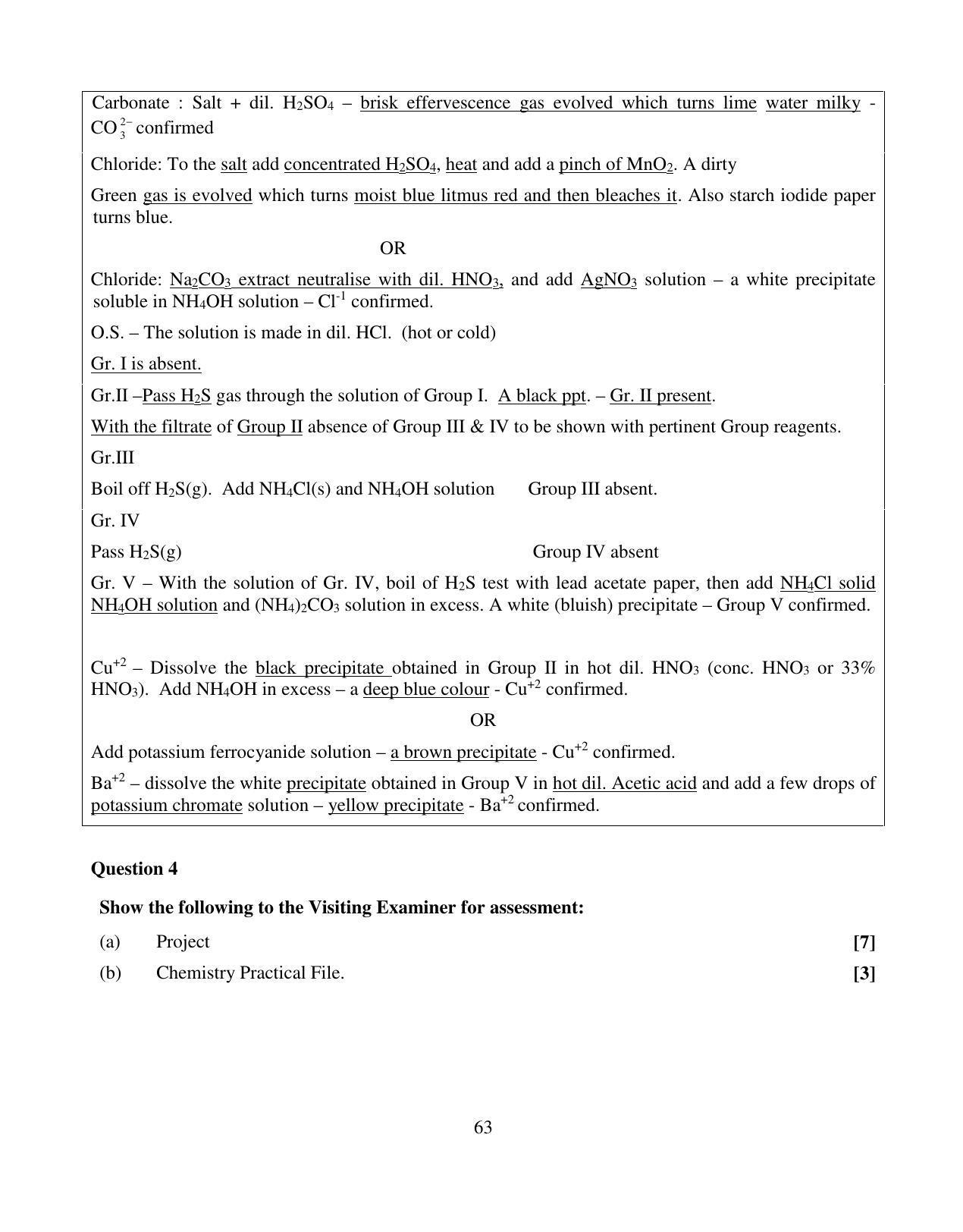 ISC Class 12 2014 Chemistry Paper 2 (Practicals) Question Paper Solutions - Page 11