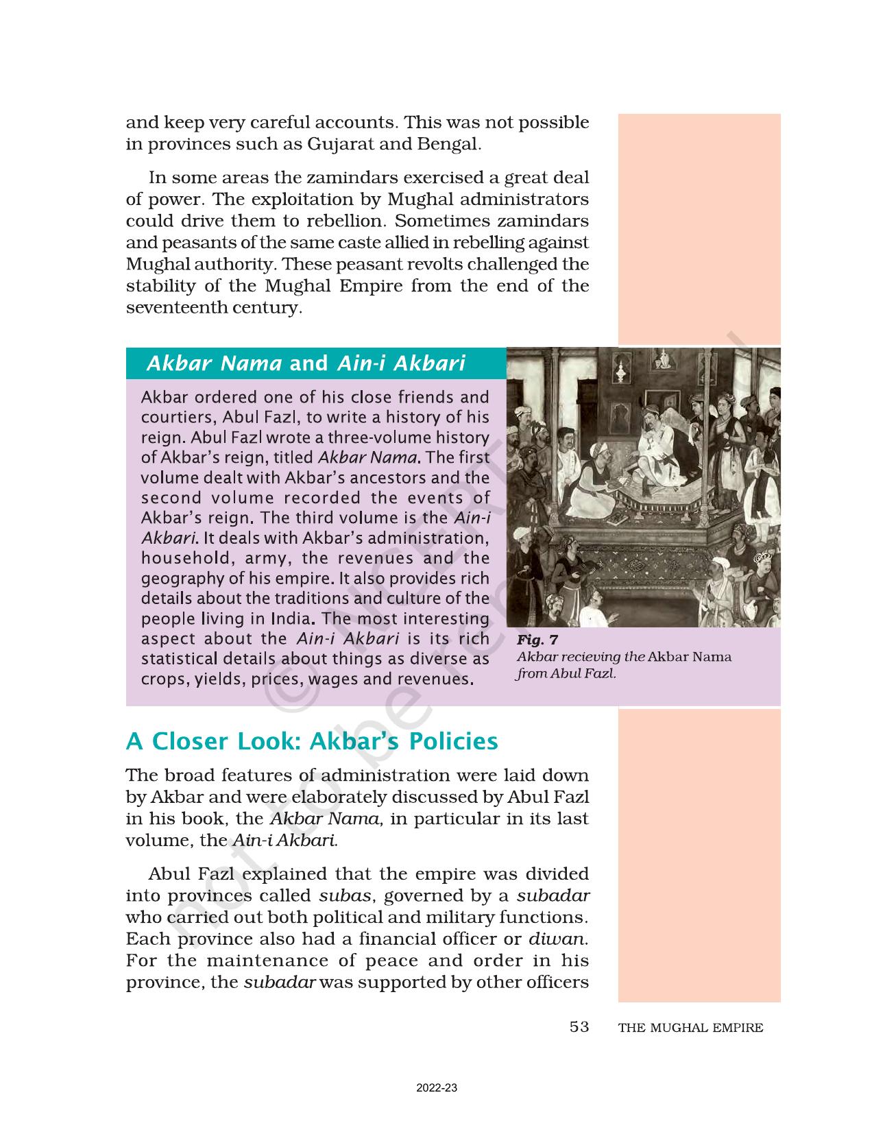 NCERT Book for Class 7 Social Science(History): Chapter 4-The Mughal Empire - Page 9