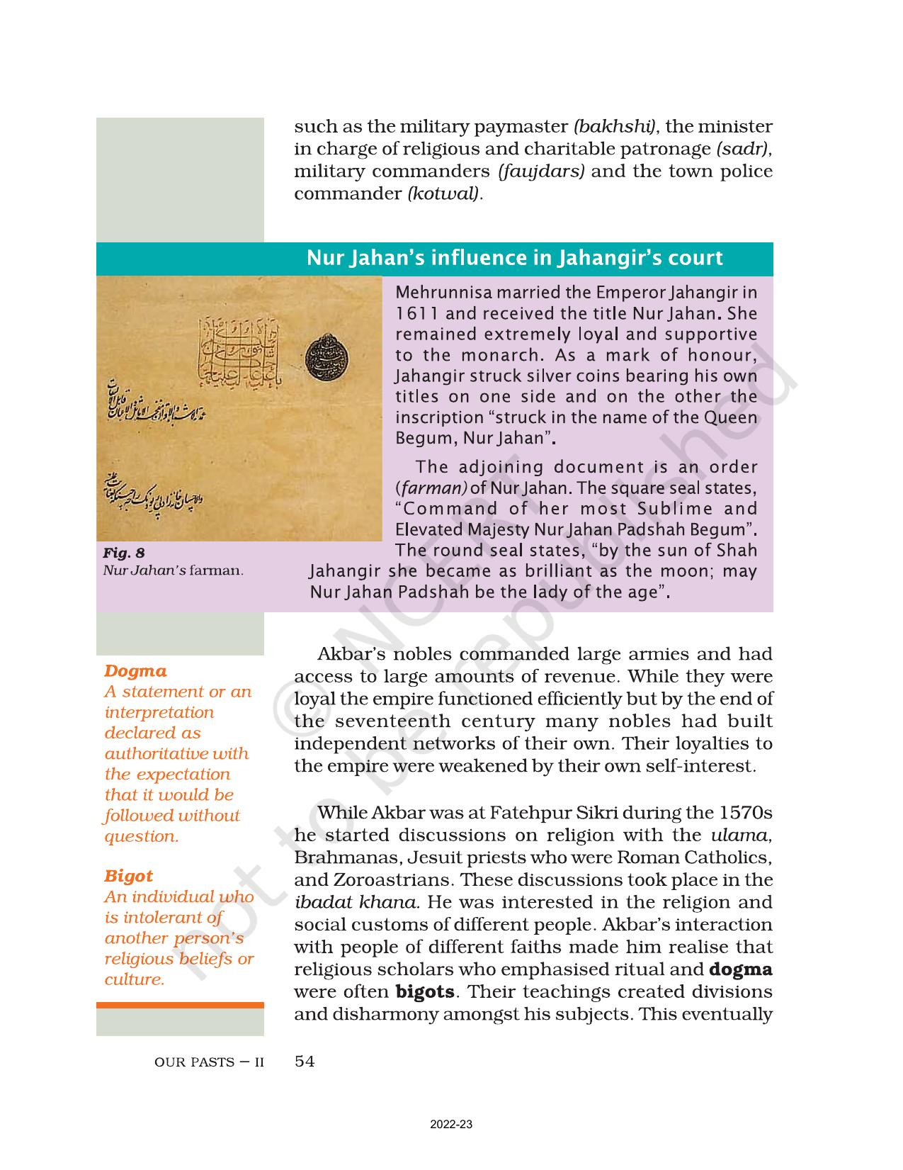 NCERT Book for Class 7 Social Science(History): Chapter 4-The Mughal Empire - Page 10