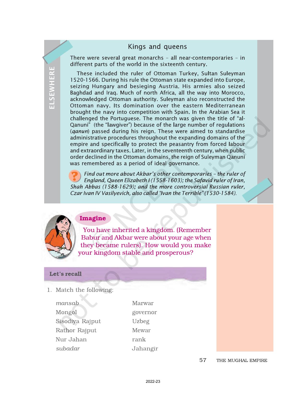 NCERT Book for Class 7 Social Science(History): Chapter 4-The Mughal Empire - Page 13