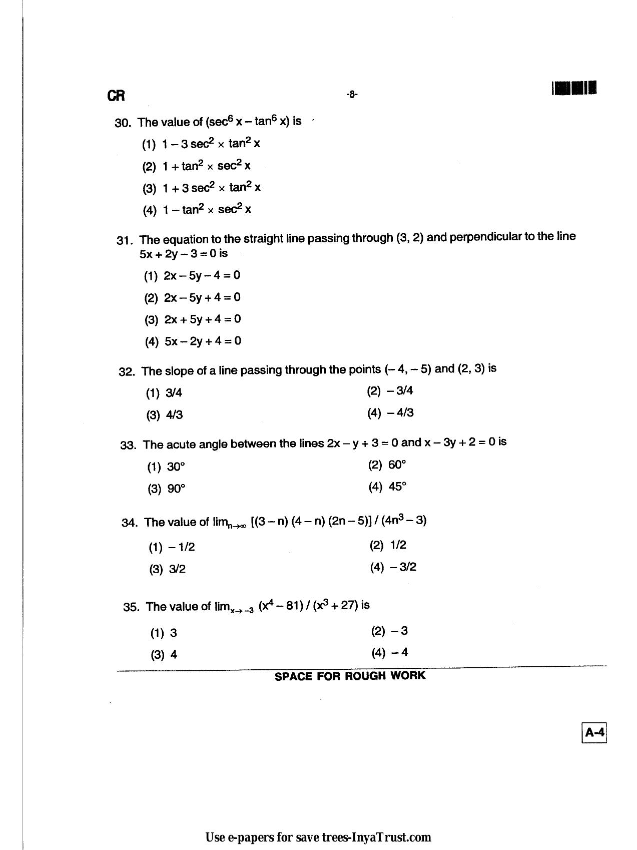 Karnataka Diploma CET- 2013 Ceramics Technology Question Paper - Page 8