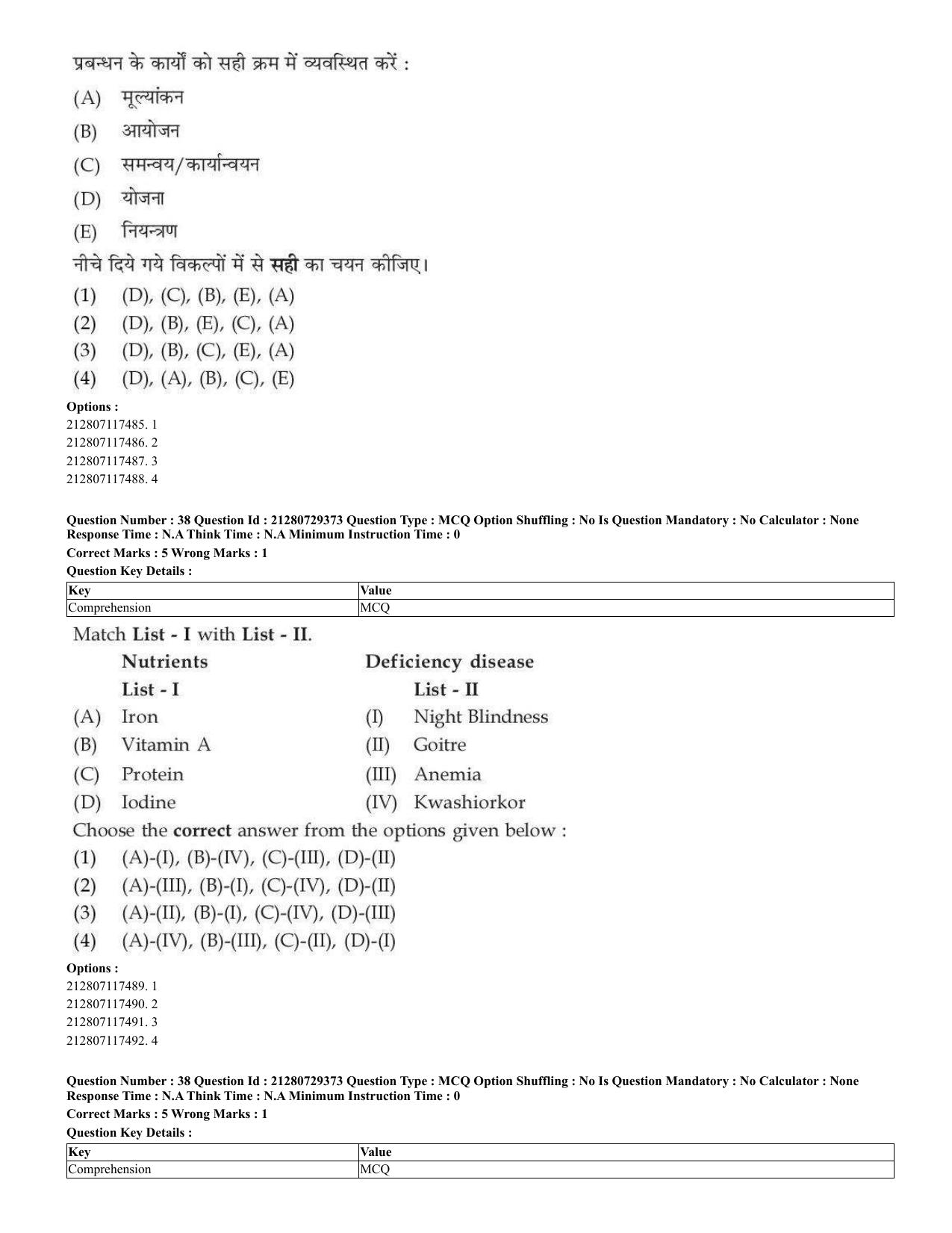 CUET 2023 Home Science Shift 3 Question Papers - Page 30