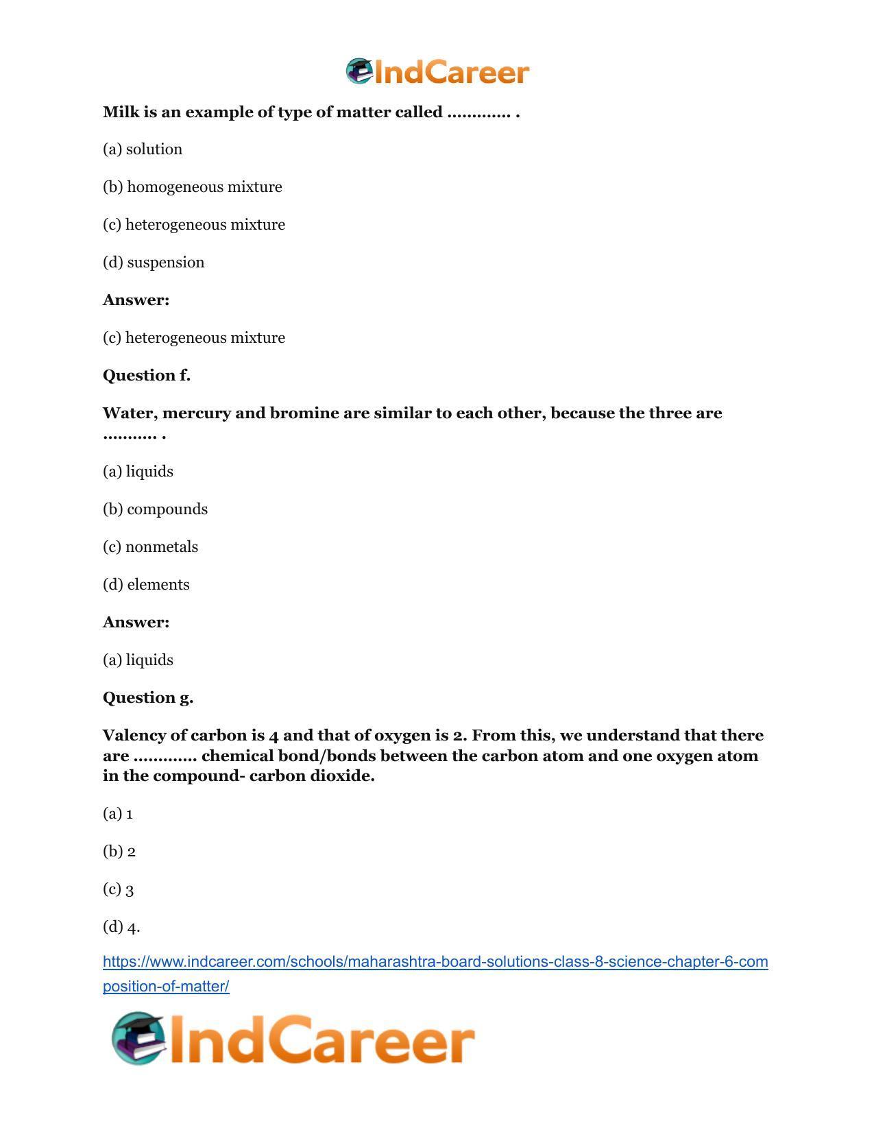 Maharashtra Board Solutions Class 8-Science: Chapter 6- Composition of Matter - Page 4