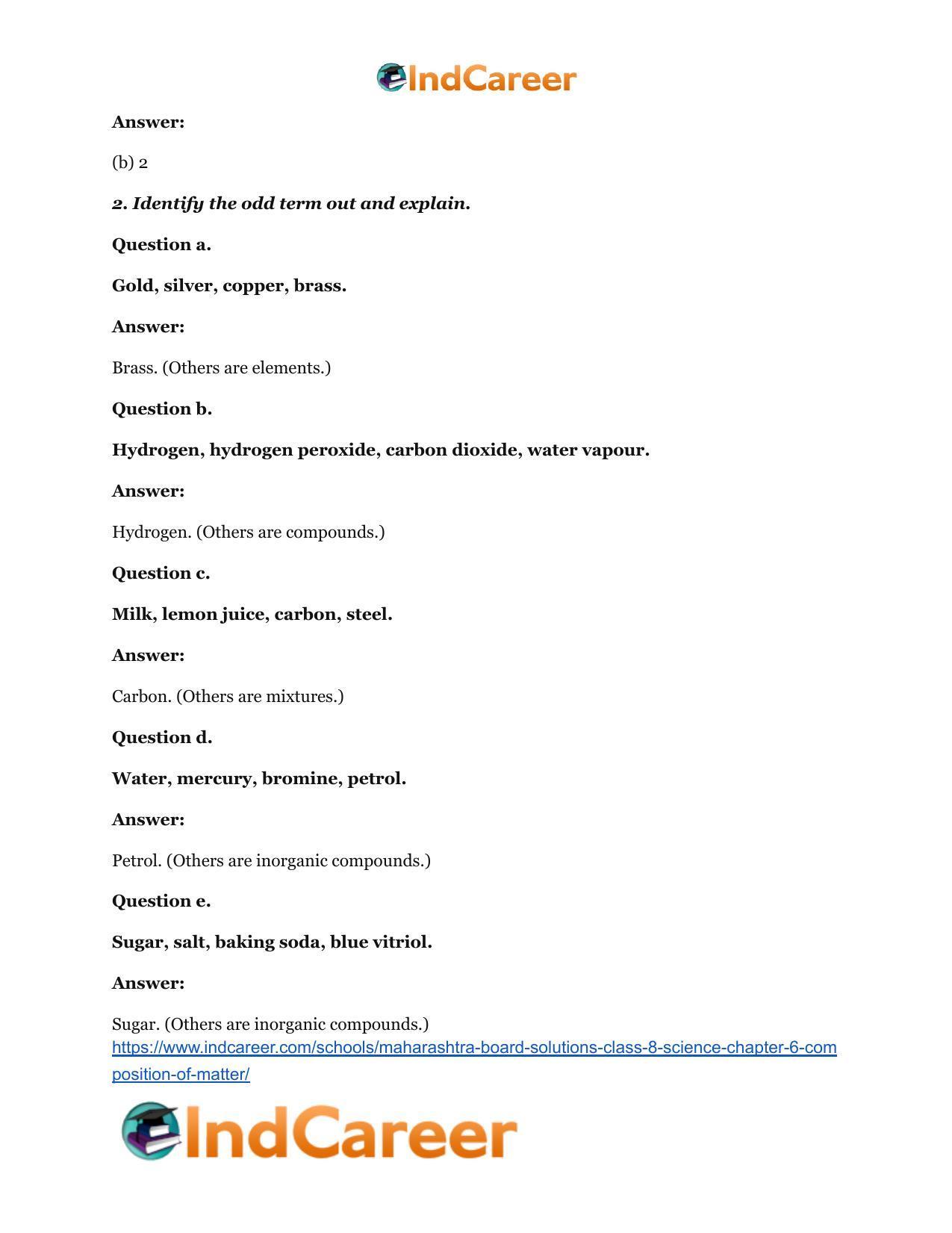 Maharashtra Board Solutions Class 8-Science: Chapter 6- Composition of Matter - Page 5