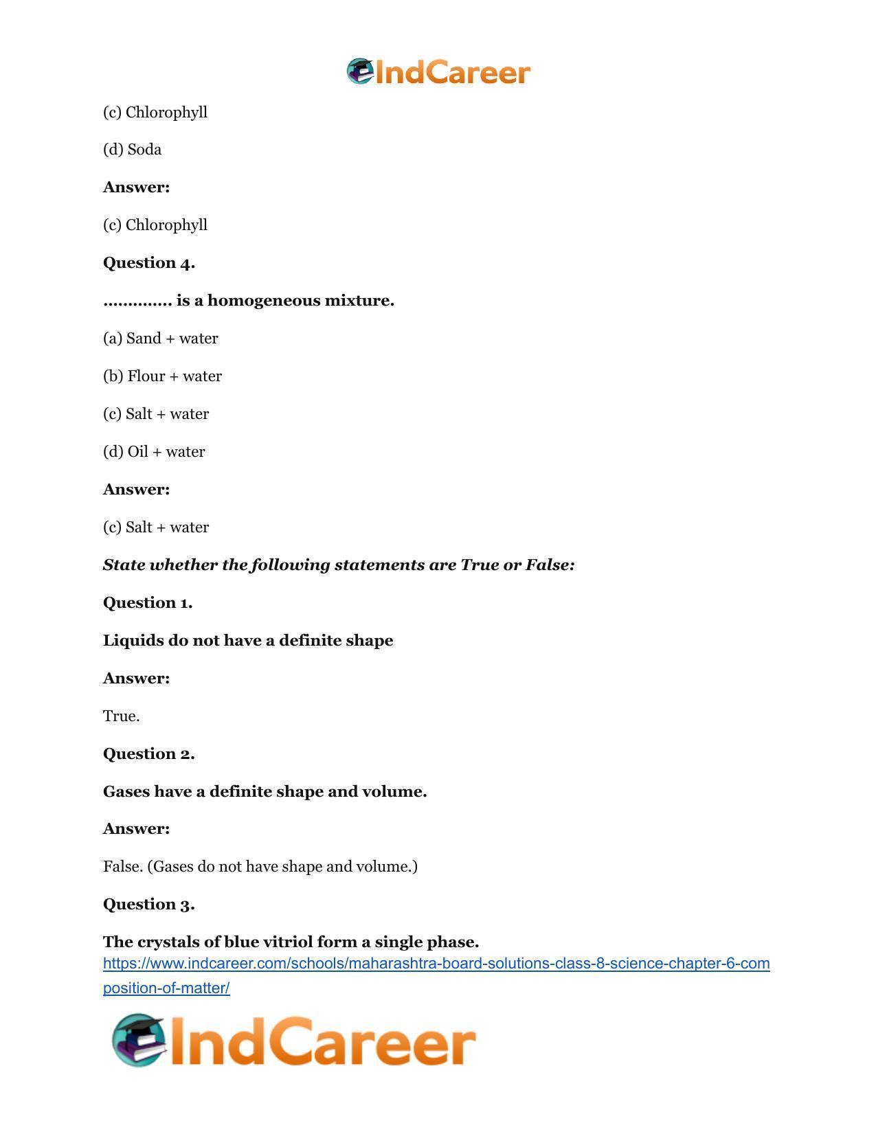 Maharashtra Board Solutions Class 8-Science: Chapter 6- Composition of Matter - Page 19