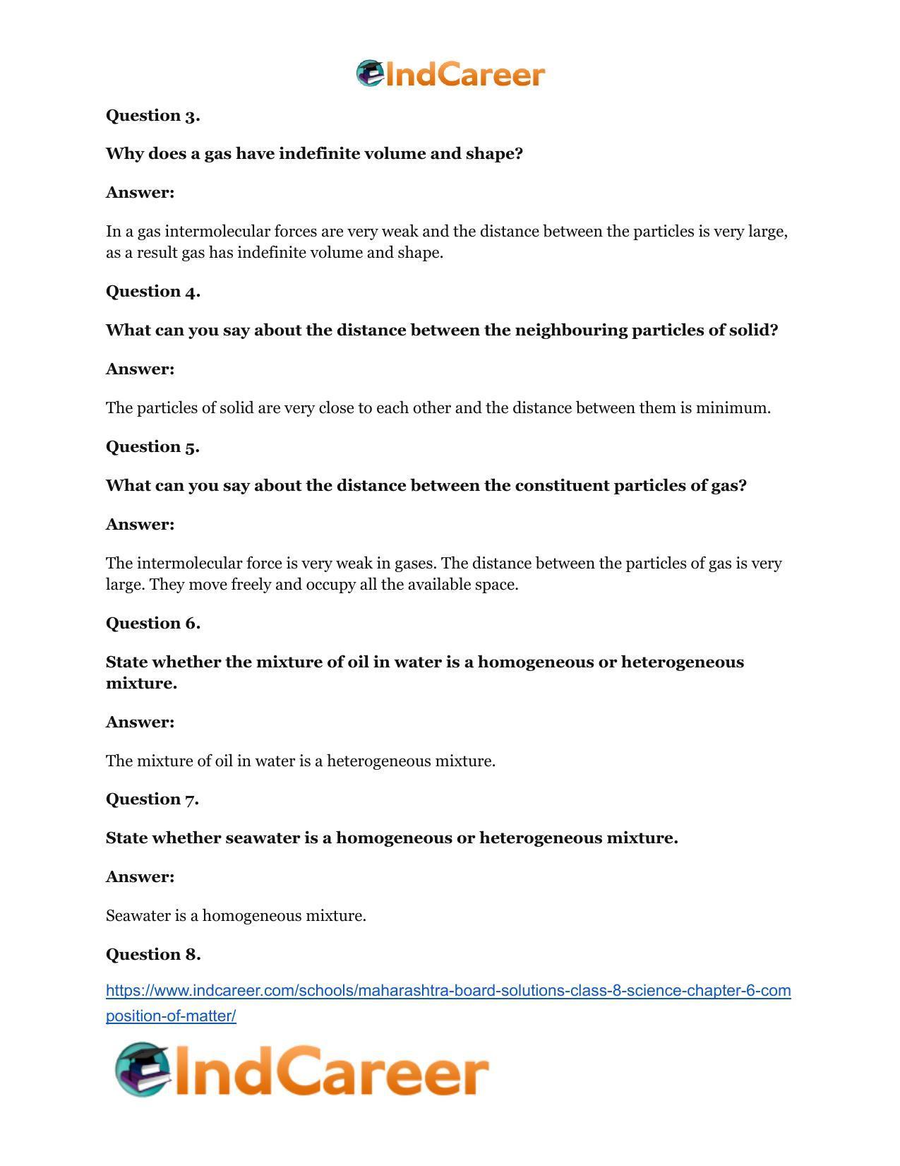 Maharashtra Board Solutions Class 8-Science: Chapter 6- Composition of Matter - Page 24