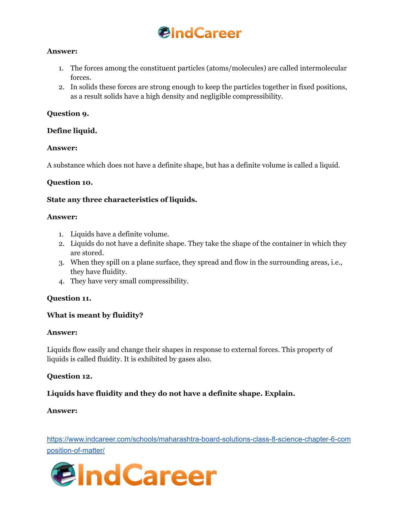 Maharashtra Board Solutions Class 8-Science: Chapter 6- Composition of Matter - Page 28