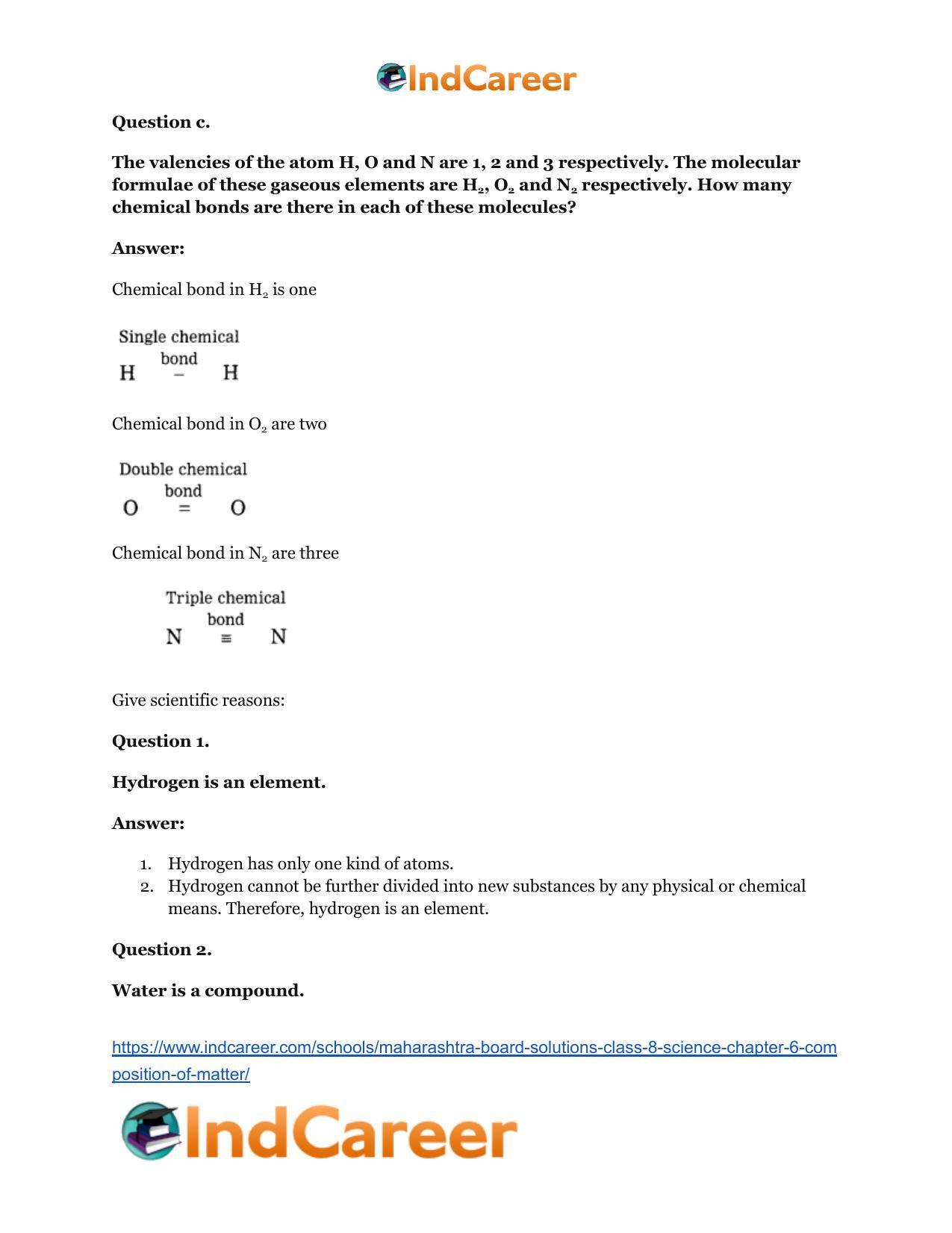 Maharashtra Board Solutions Class 8-Science: Chapter 6- Composition of Matter - Page 40