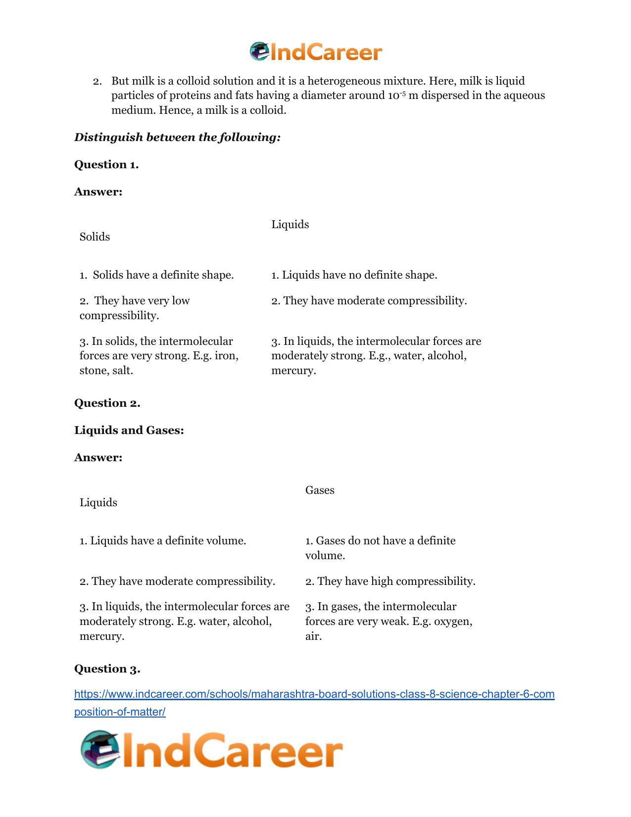 Maharashtra Board Solutions Class 8-Science: Chapter 6- Composition of Matter - Page 42