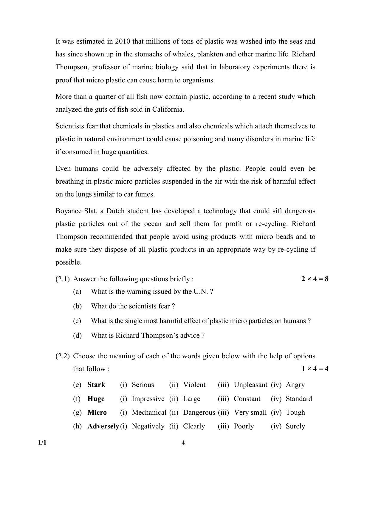CBSE Class 10 1-1 (English) 2017-comptt Question Paper - Page 4