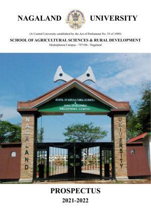 Nagaland University, Kohima SASRD brochure 2021-22